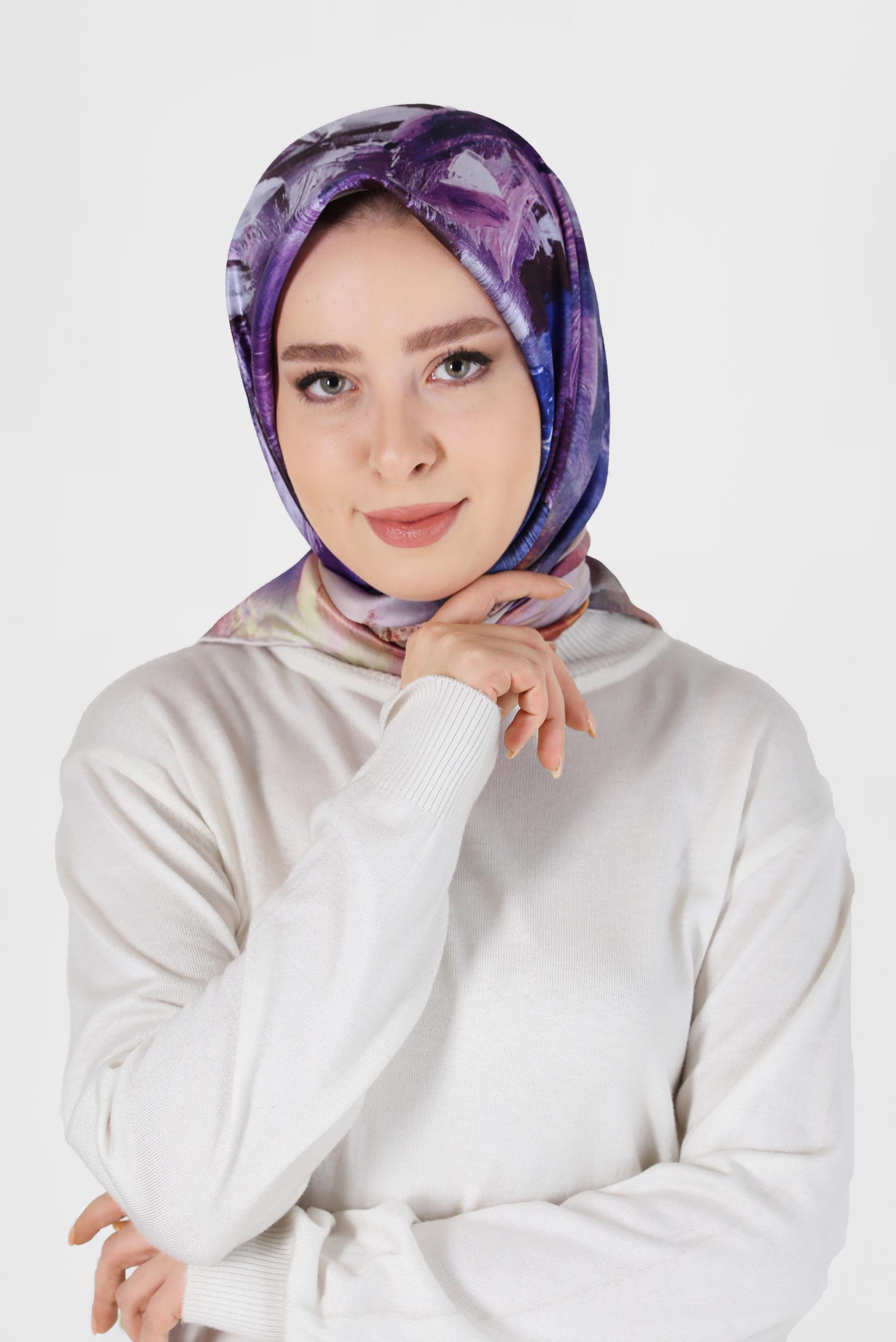 Tesettür giyim SİYAH ALVİNA DİJİTAL EŞARP 6035