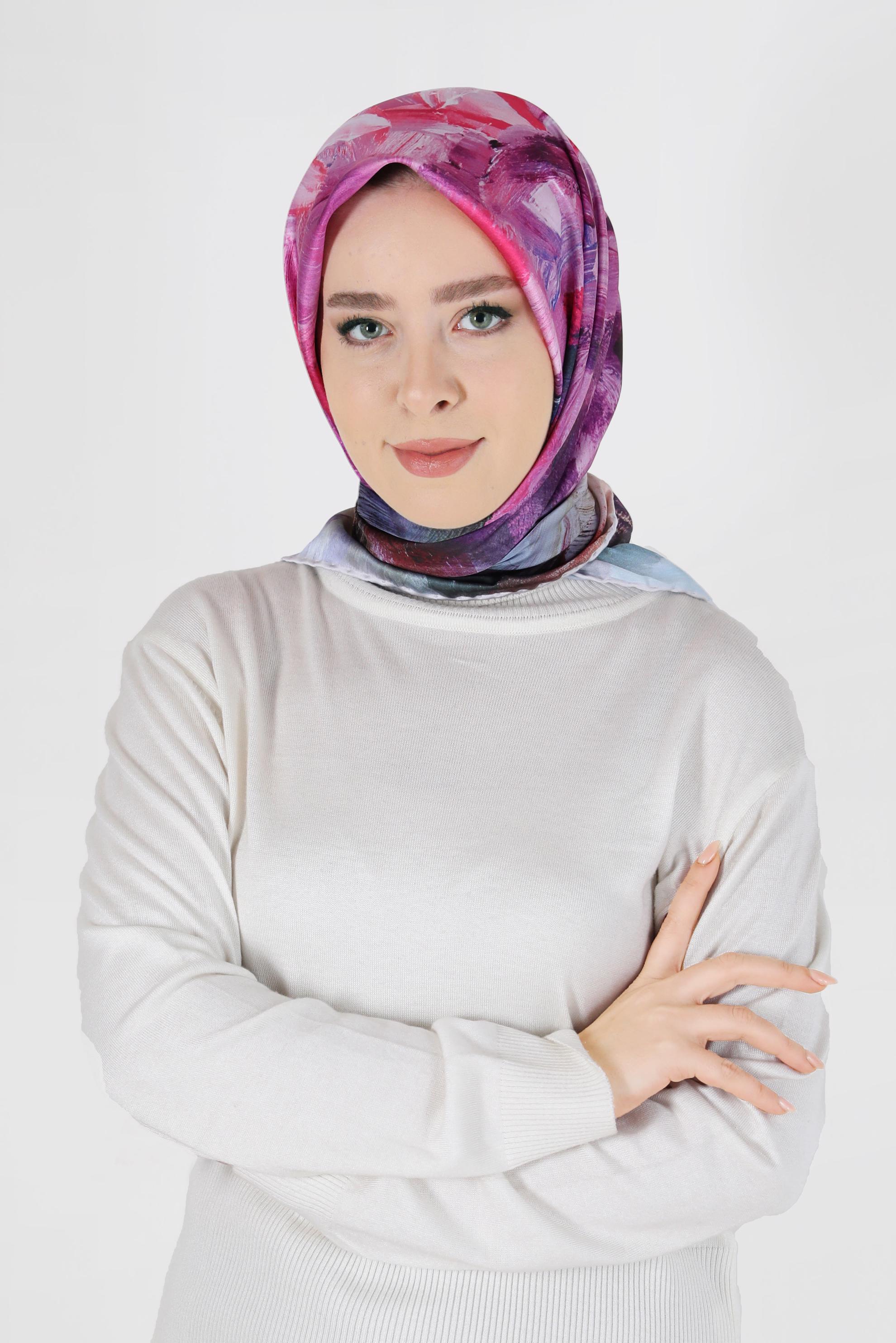 Tesettür giyim BEJ ALVİNA DİJİTAL EŞARP 6035