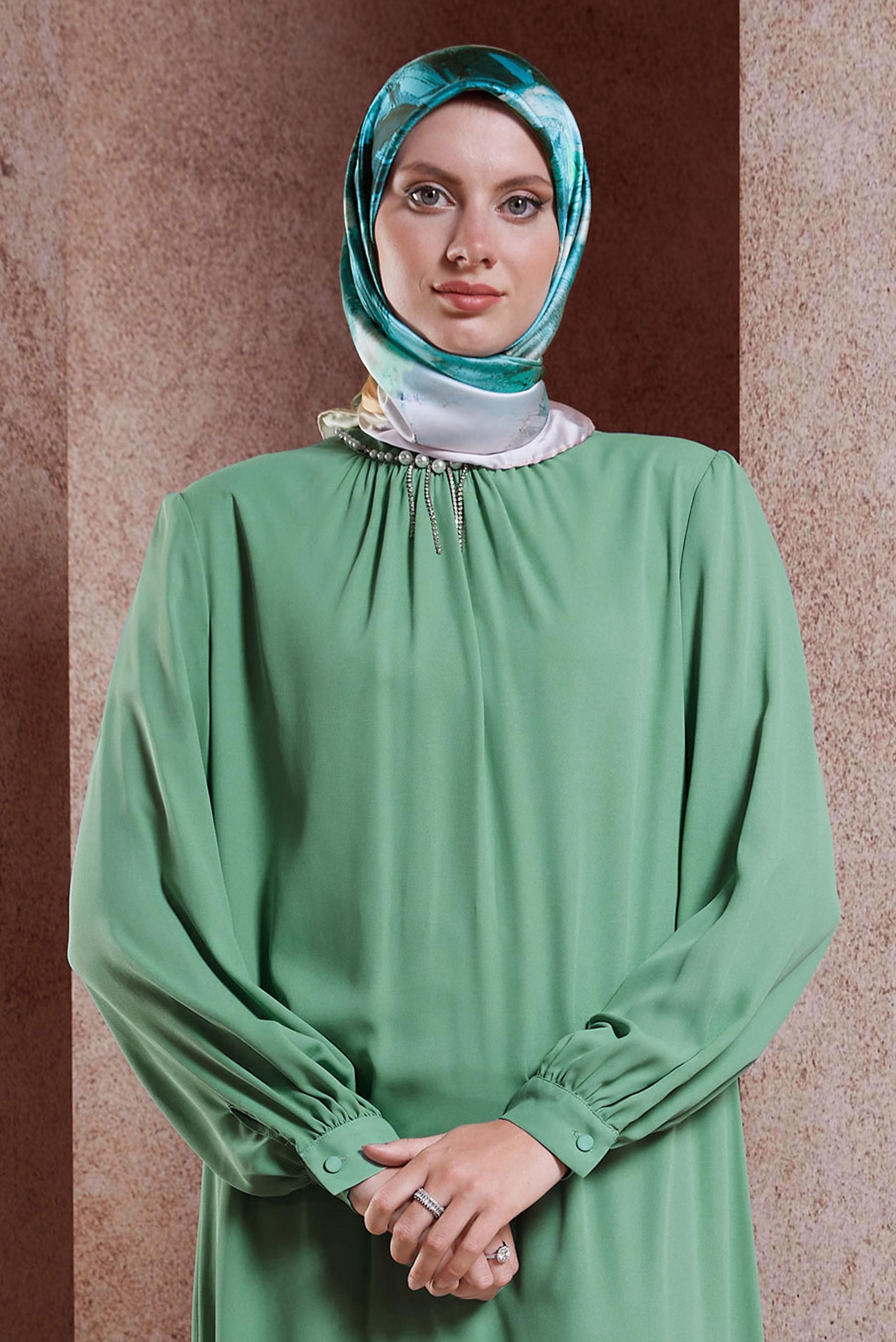 Tesettür giyim PUDRA ALVİNA DİJİTAL EŞARP 6035