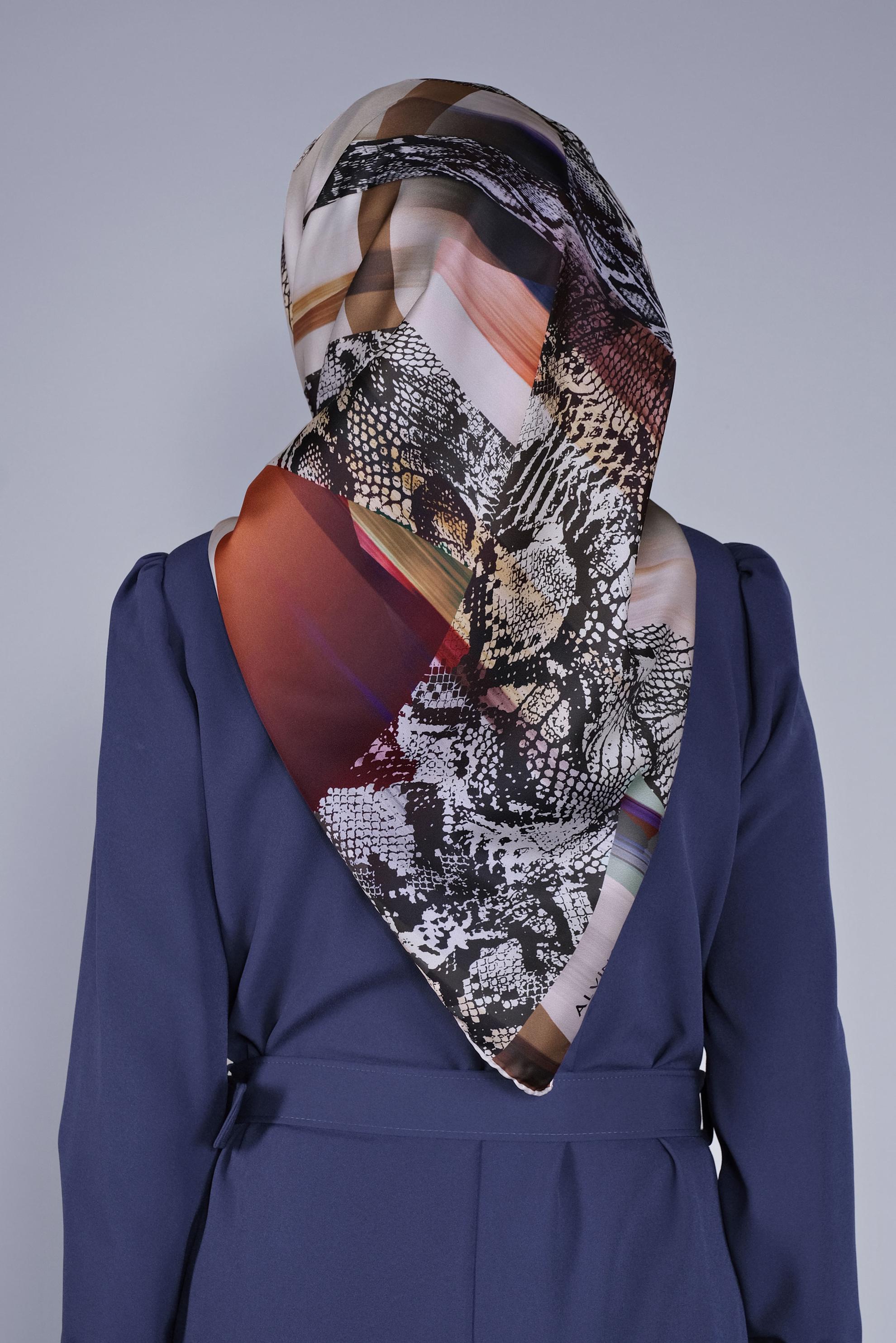 Vêtements hijab GRIS FOULARD ALVİNA 6100