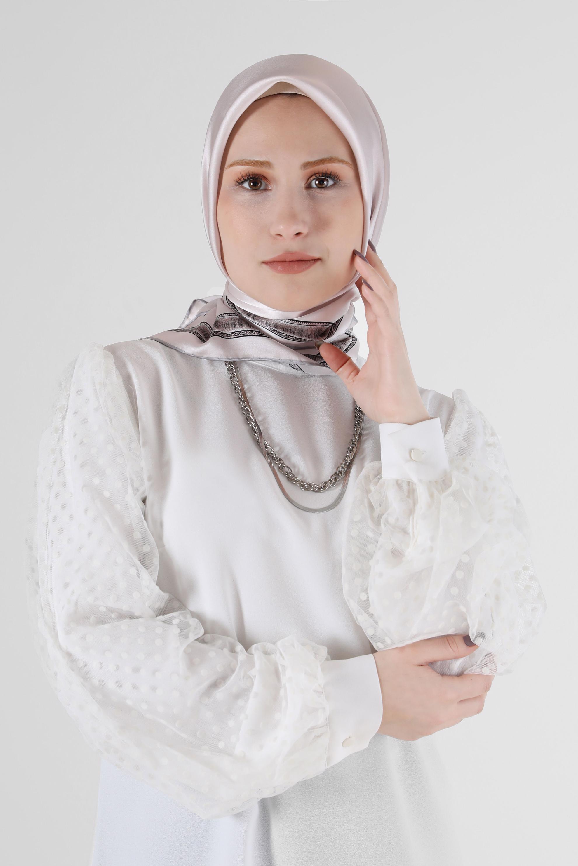 Hijab clothing POWDER ALVİNA SILK SCARF 6661 