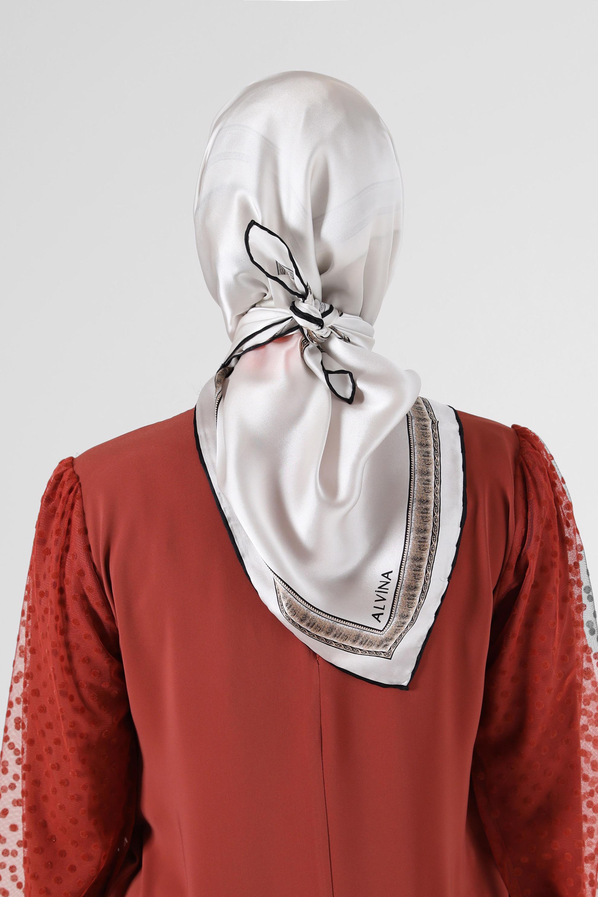 Hijab clothing YELLOW ALVİNA SILK SCARF 6661 