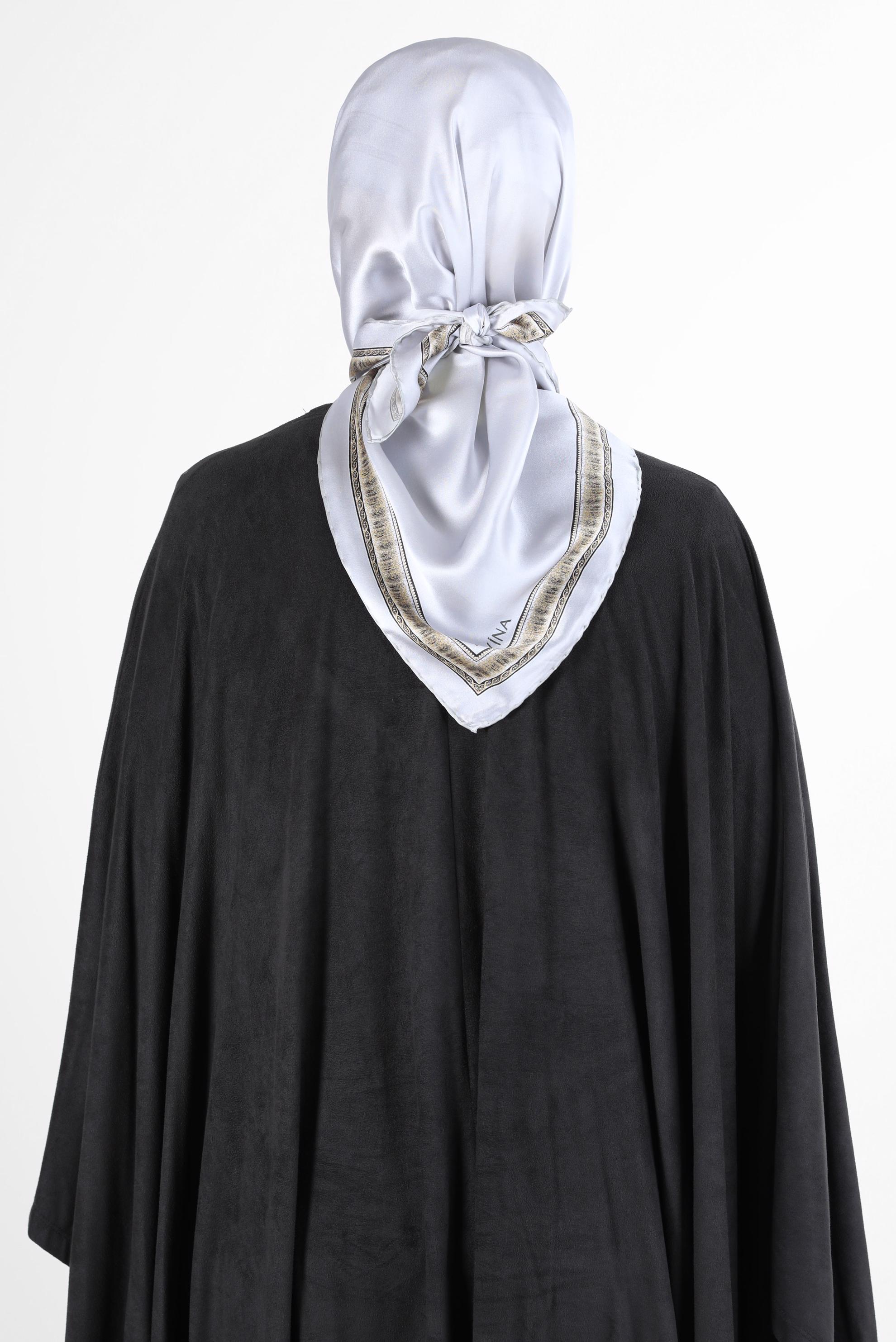 Tesettür giyim YEŞİL ALVİNA İPEK EŞARP 6661 