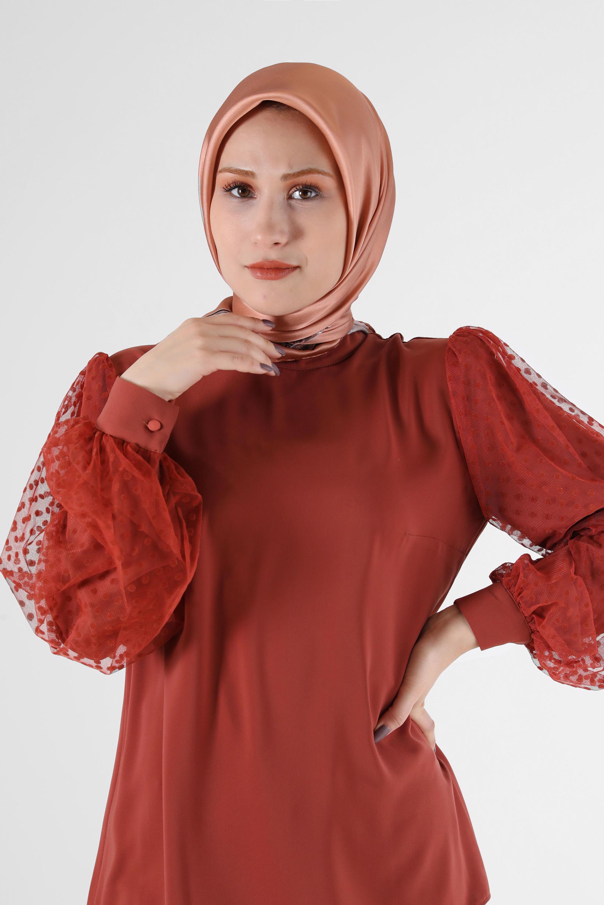 Tesettür giyim PEMBE ALVİNA İPEK EŞARP 6661 