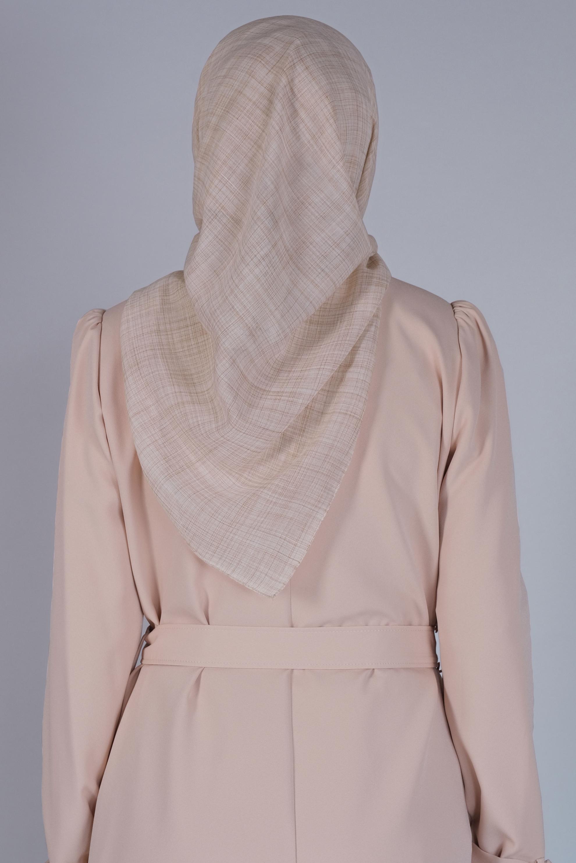 Tesettür giyim PUDRA ALVİNA KIRÇILLI EŞARP 8072 