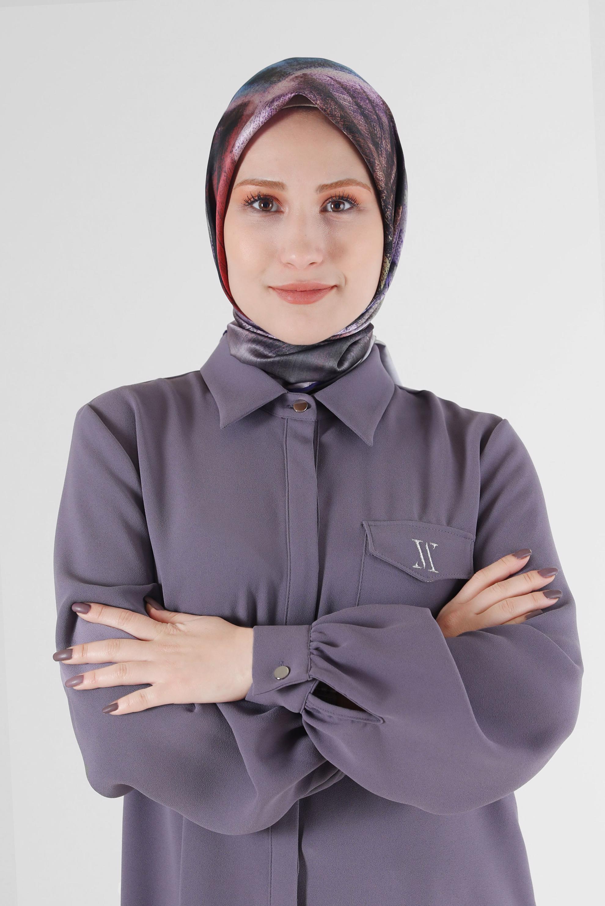 Tesettür giyim MOR ALVİNA DİJİTAL EŞARP 8085 