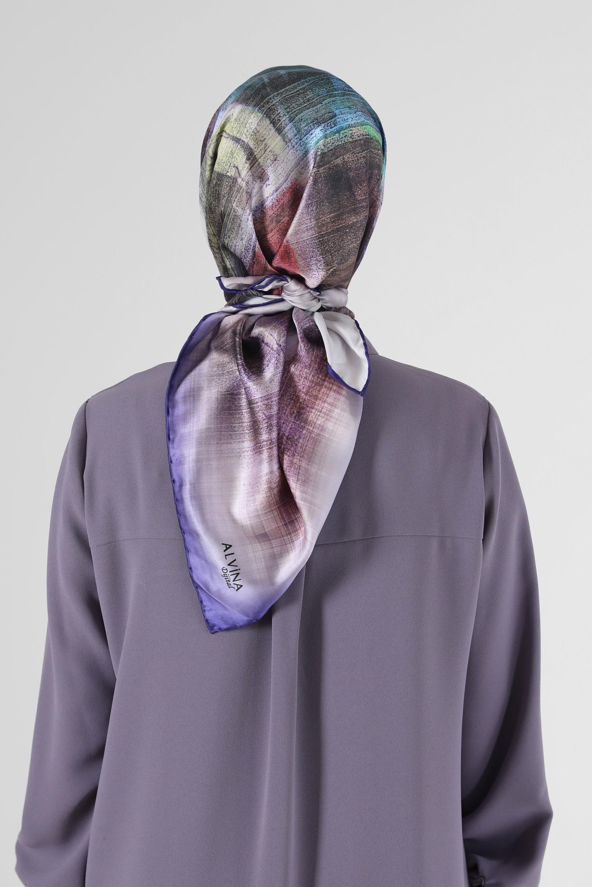 Tesettür giyim MOR ALVİNA DİJİTAL EŞARP 8085 