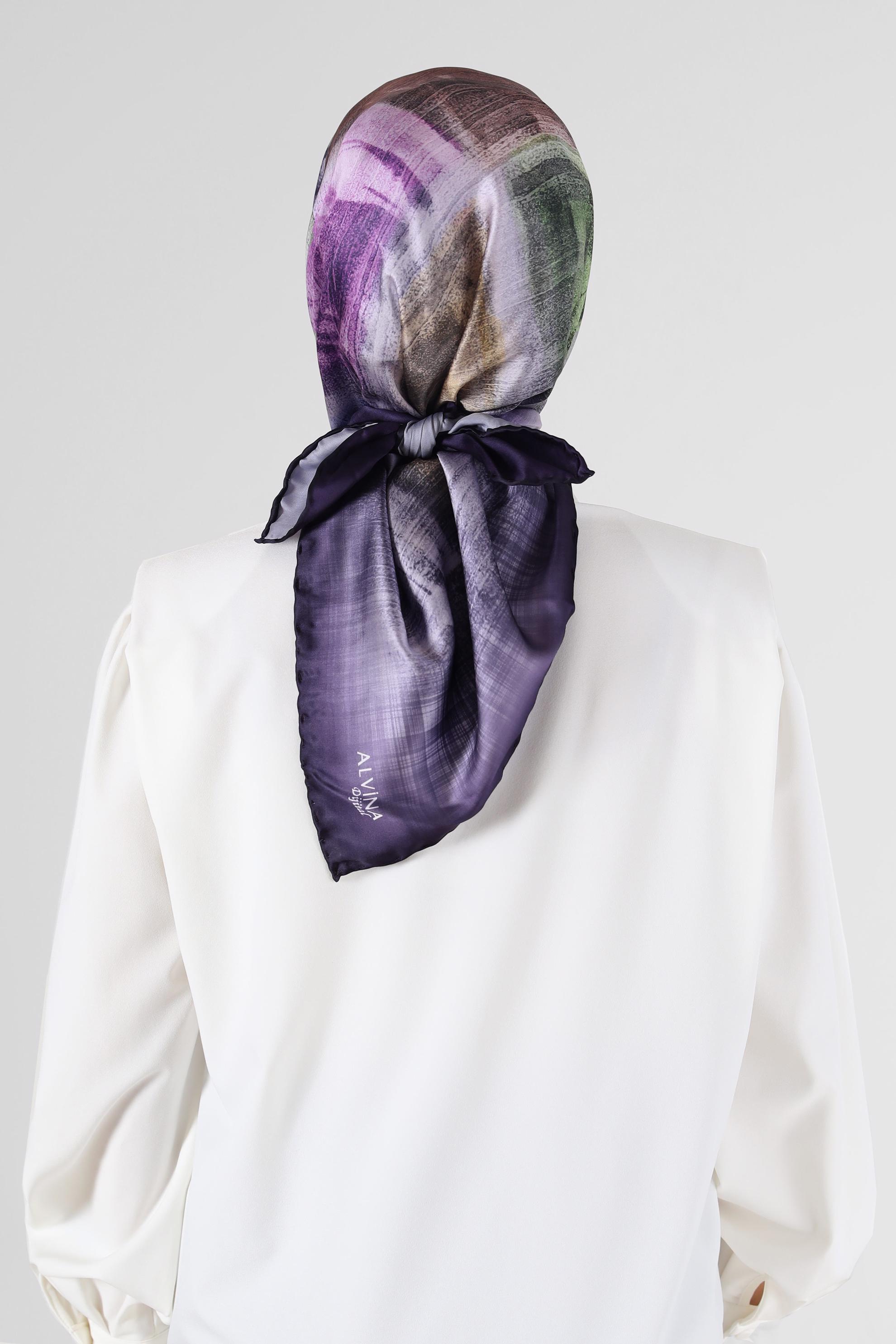 Tesettür giyim MOR ALVİNA DİJİTAL EŞARP 8085 