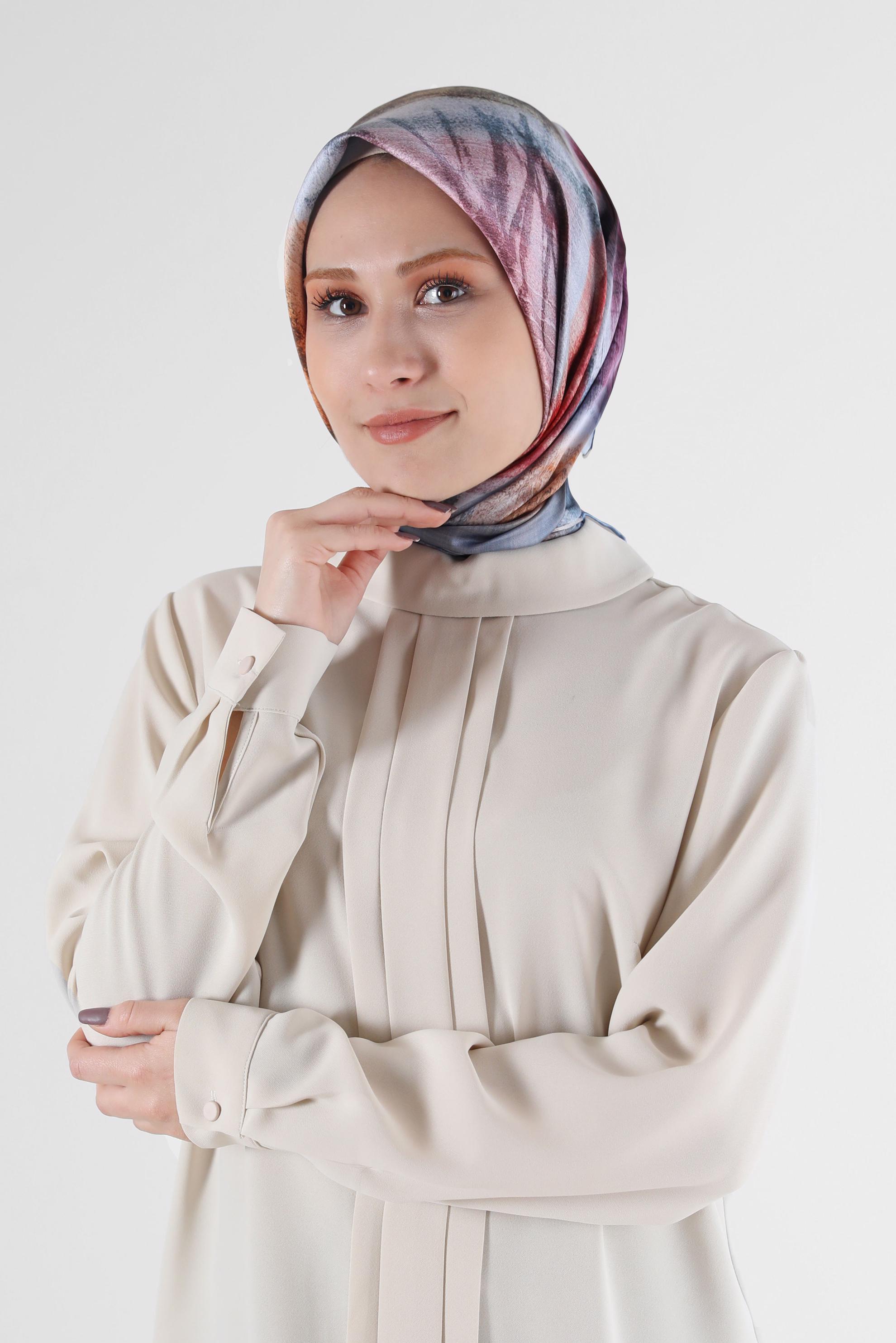 Tesettür giyim ALTIN ALVİNA DİJİTAL EŞARP 8085 