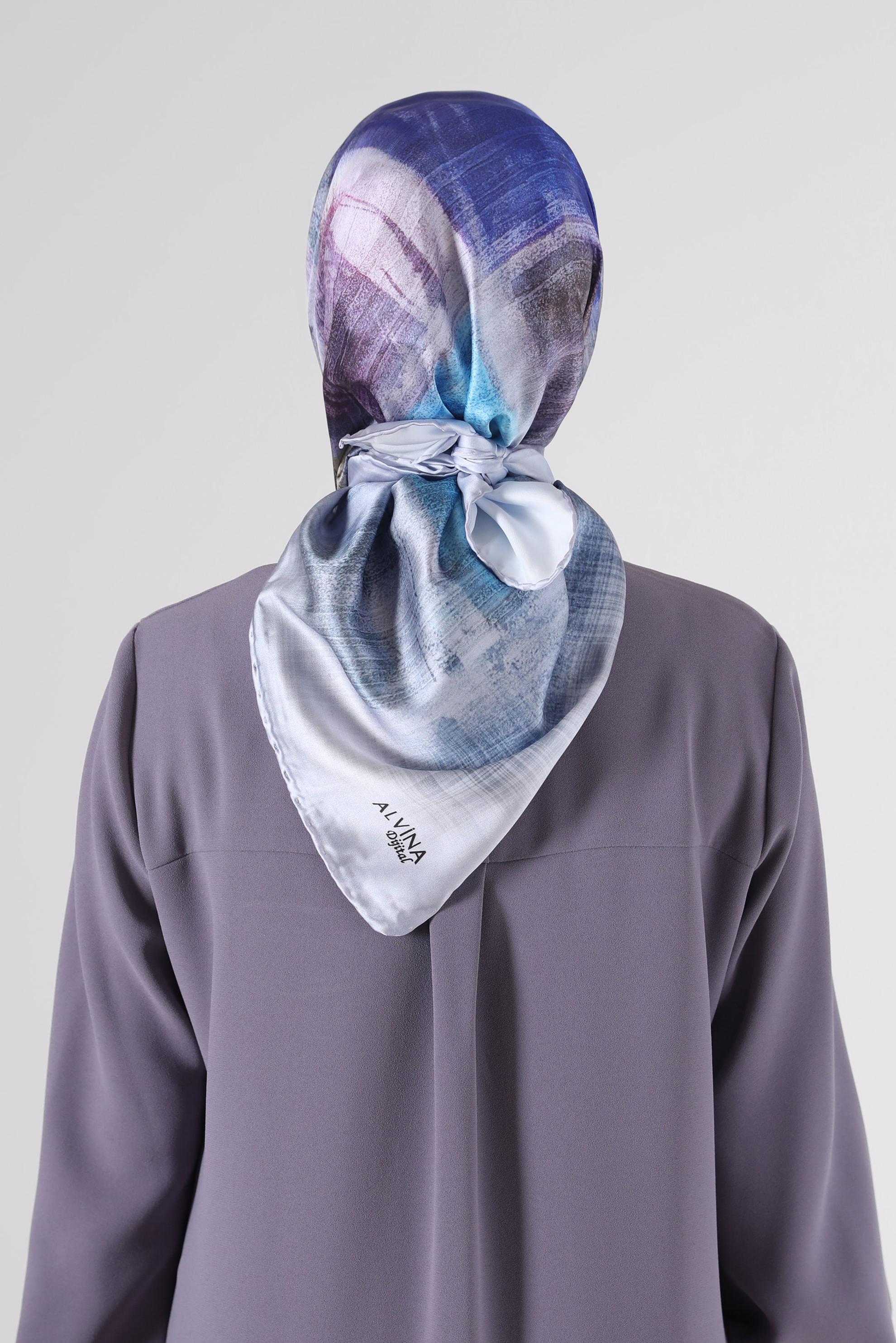 Tesettür giyim GÜMÜŞ ALVİNA DİJİTAL EŞARP 8085 