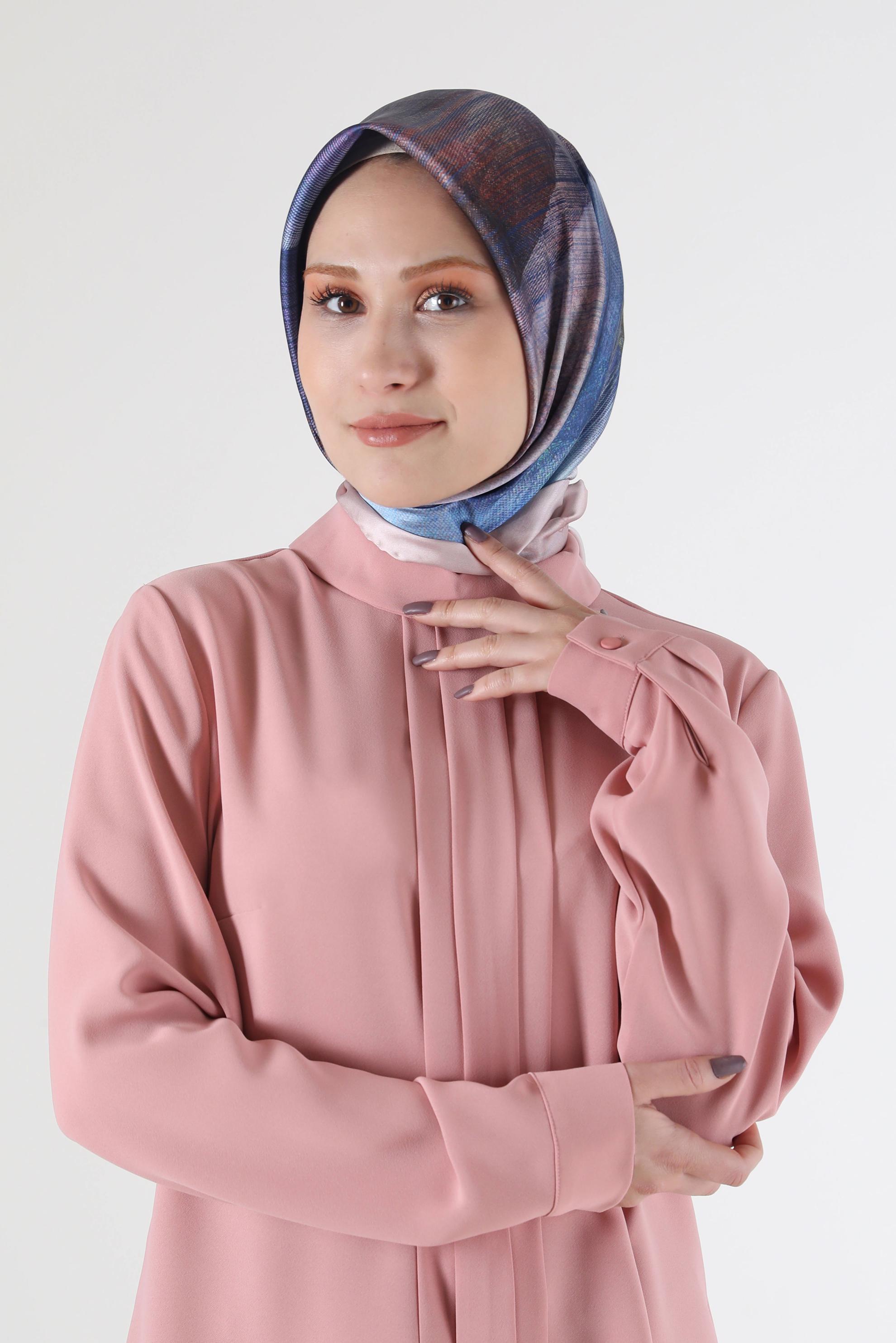 Tesettür giyim BEJ ALVİNA DİJİTAL EŞARP 8085 