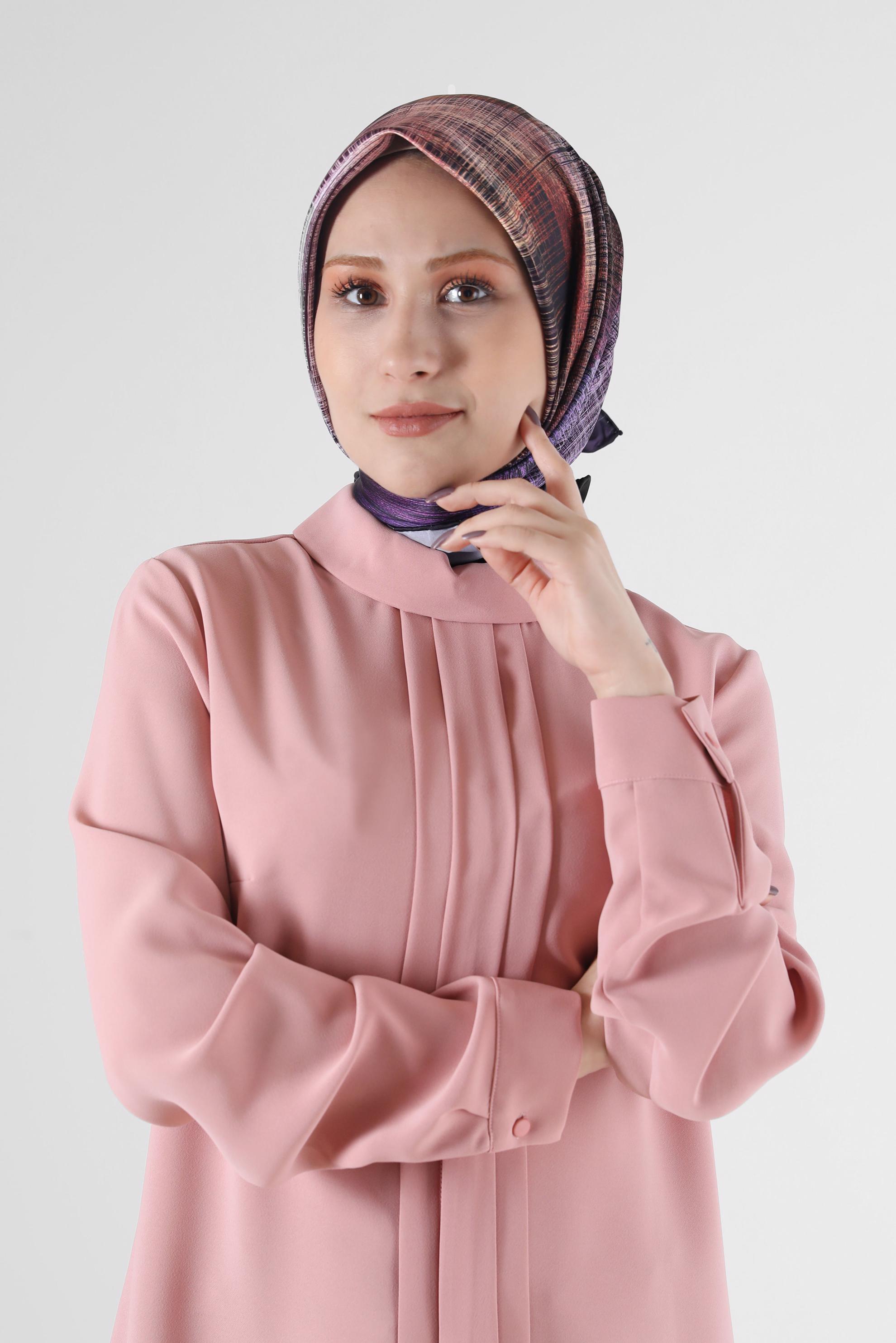 Tesettür giyim MOR ALVİNA DİJİTAL EŞARP 8086 
