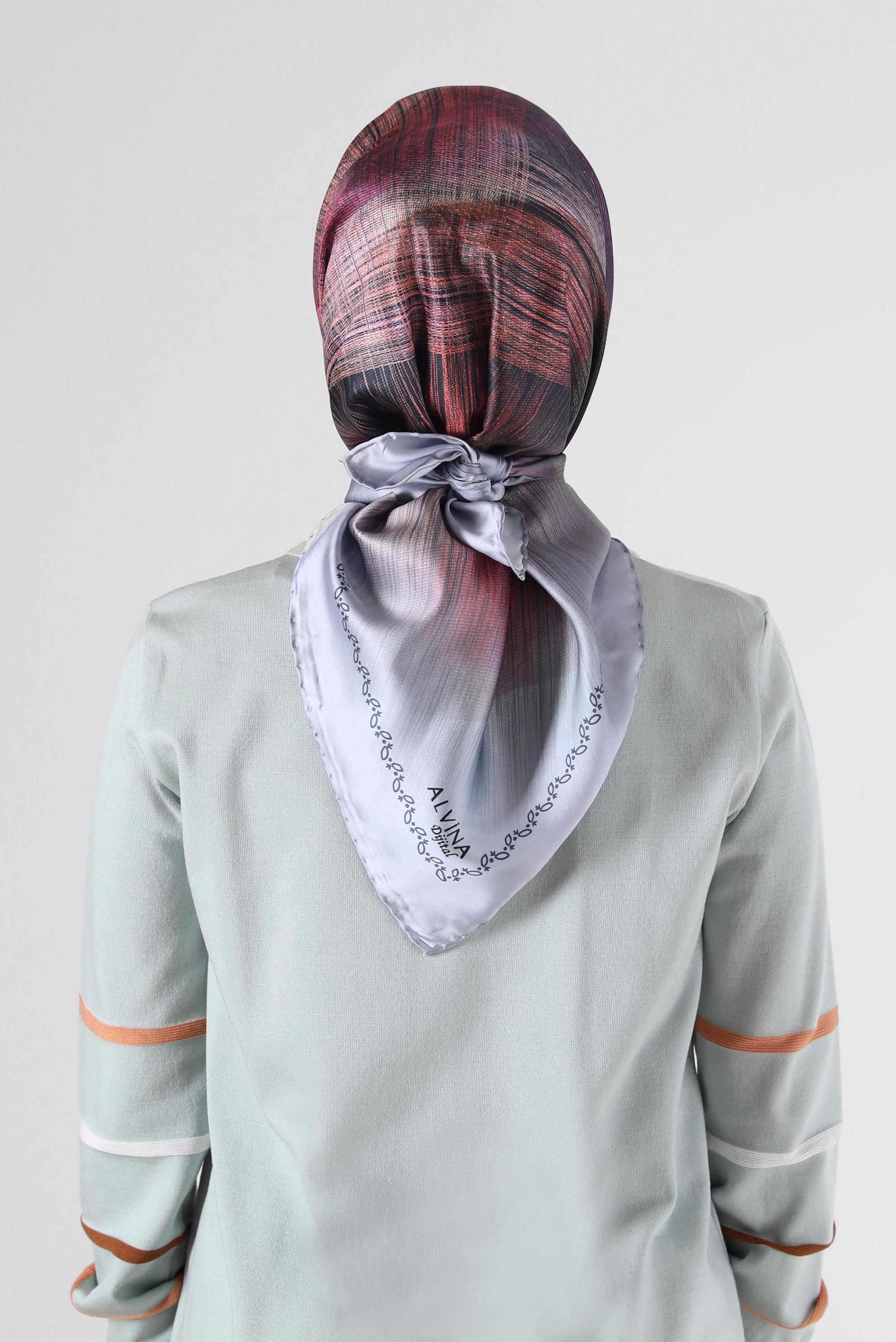 Tesettür giyim YEŞİL ALVİNA DİJİTAL EŞARP 8086 