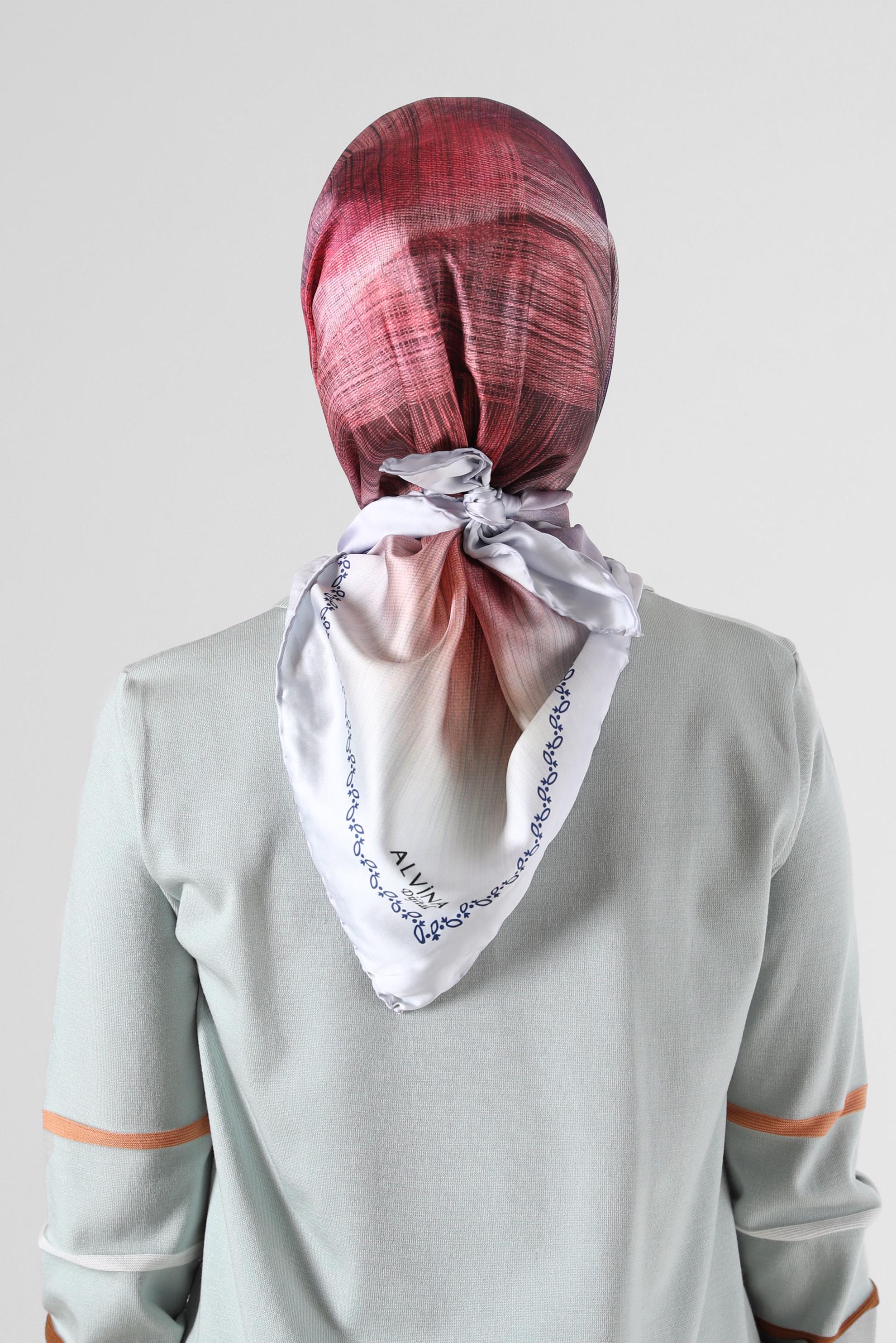 Tesettür giyim LACİVERT ALVİNA DİJİTAL EŞARP 8086 