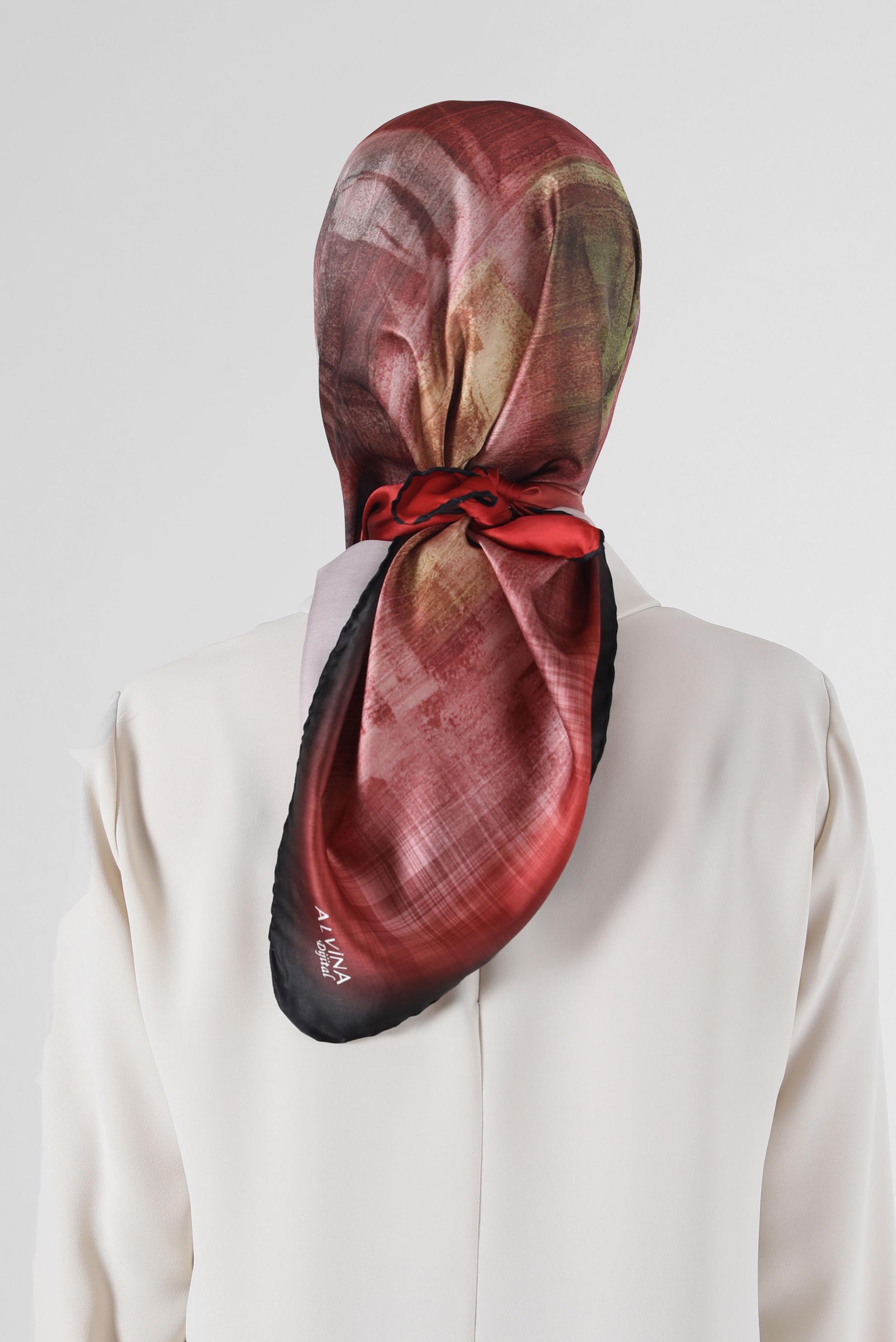 Tesettür giyim SİYAH 8087 ALVİNA DİJİTAL EŞARP (PRM)