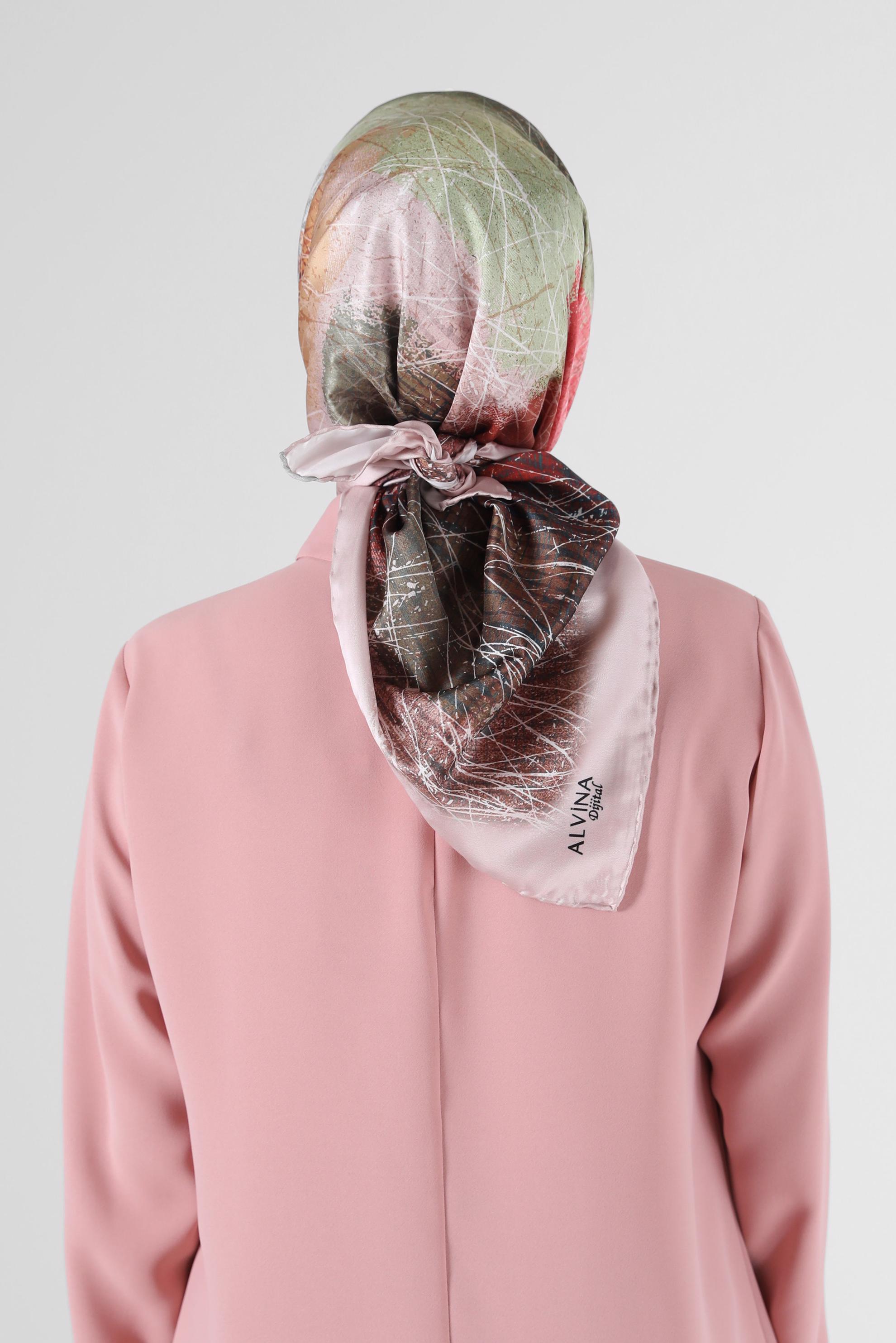 Tesettür giyim PUDRA 8087 ALVİNA DİJİTAL EŞARP (PRM)