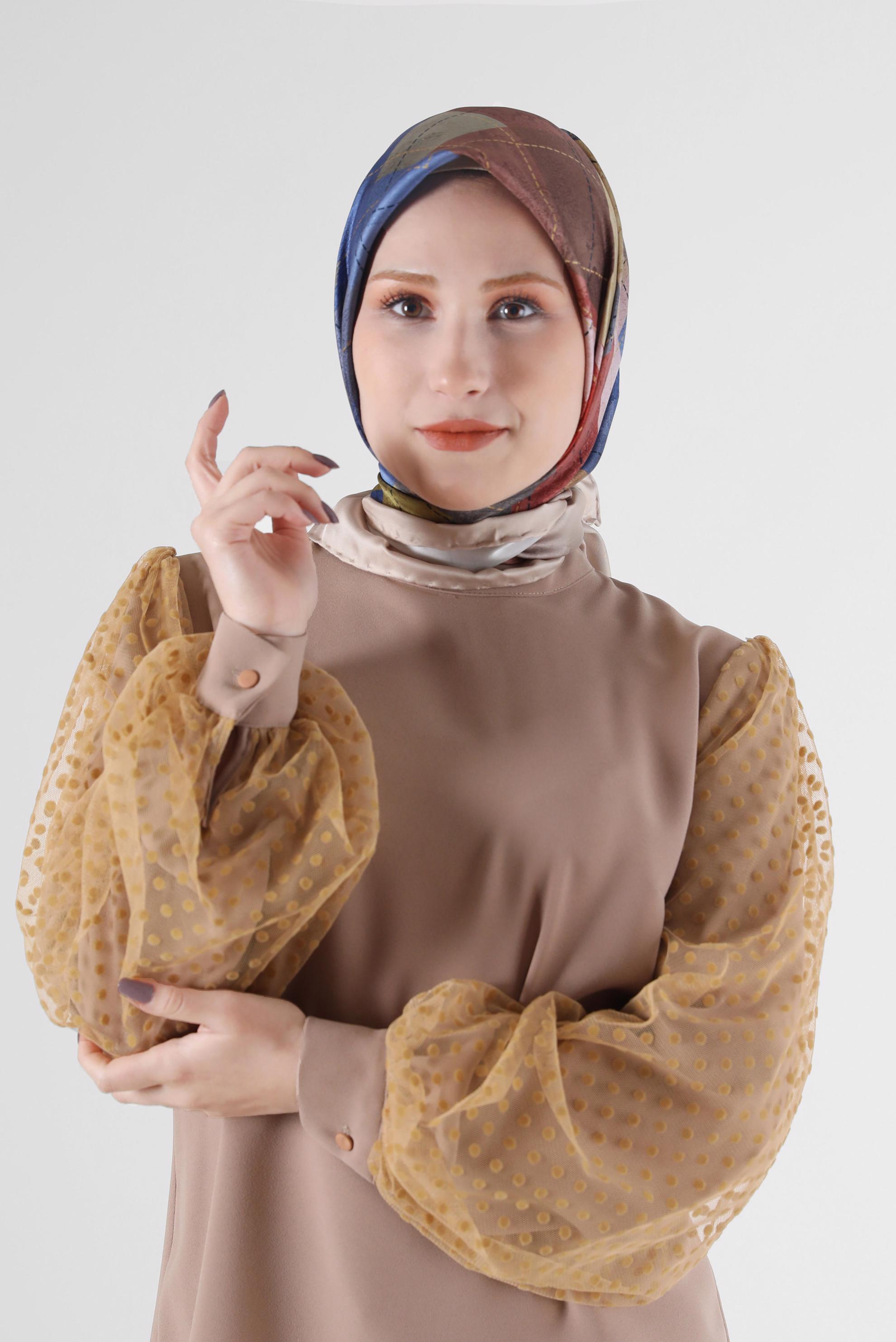 Hijab clothing GOLD ALVINA PATTERNED HEADSCARF 8088 