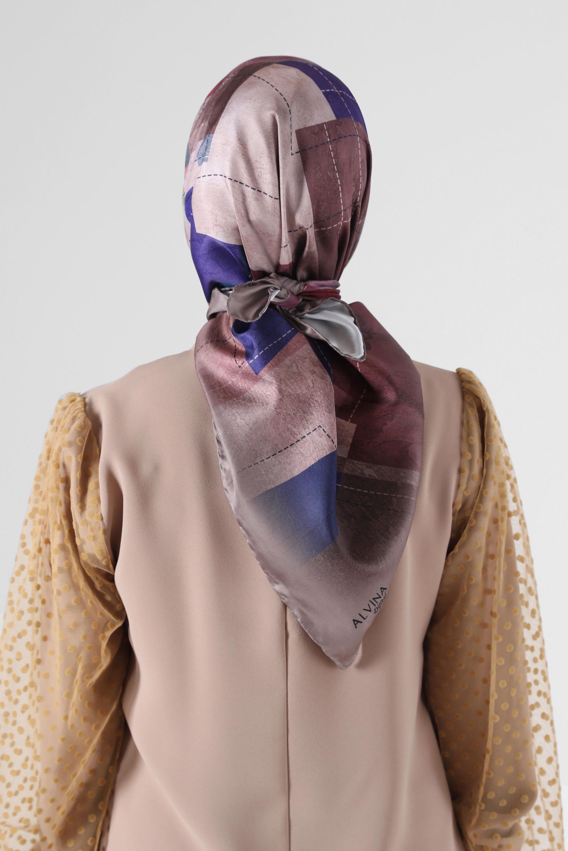 Hijab clothing MINK ALVINA PATTERNED HEADSCARF 8088 