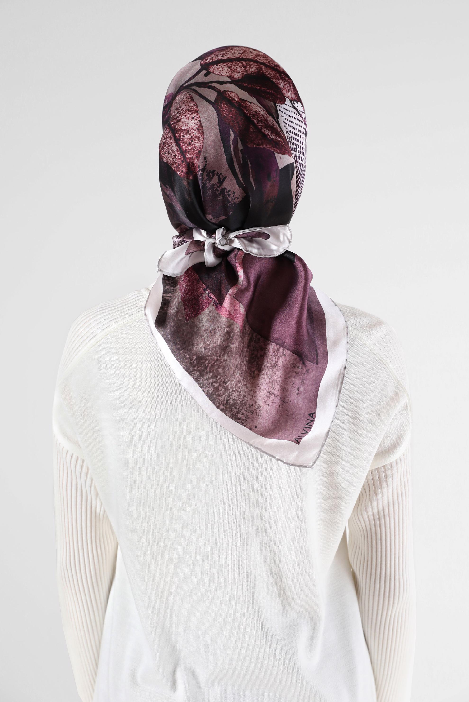 Tesettür giyim EKRU ALVİNA İPEK EŞARP 23984 