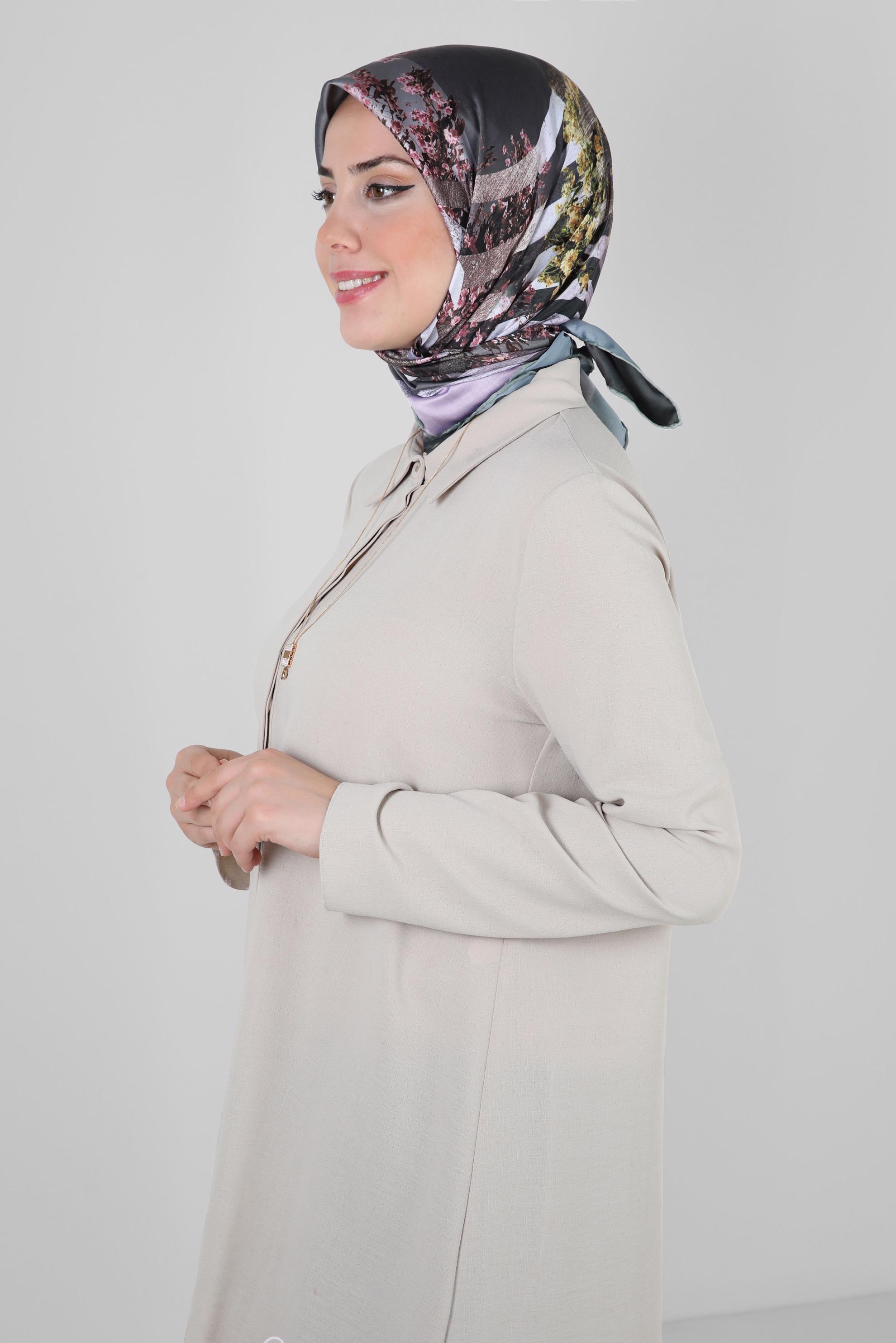 Tesettür giyim MOR ALVİNA DESENLİ DİJİTAL EŞARP 23987 