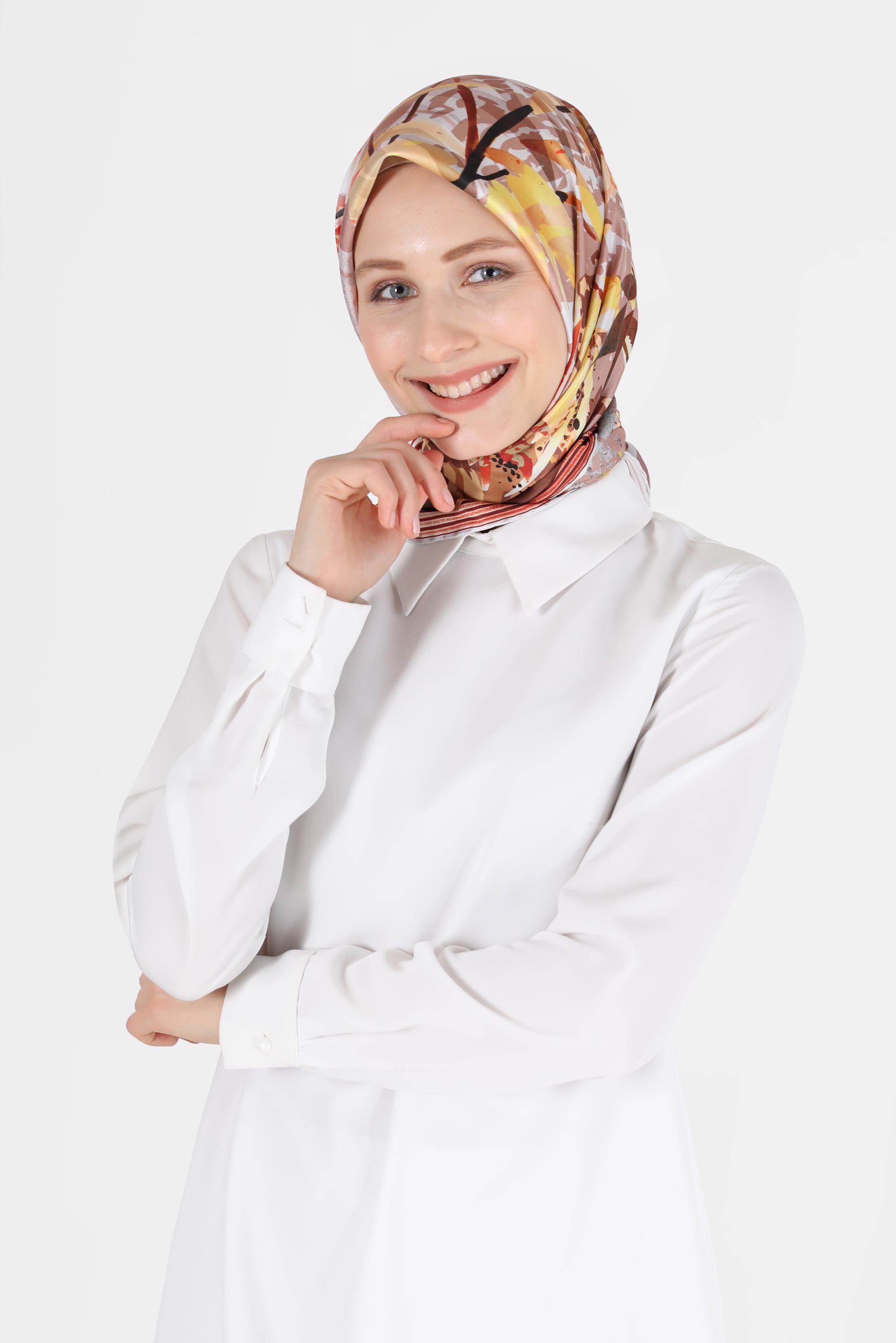 Tesettür giyim SİYAH ALVİNA DİJİTAL EŞARP 23998 