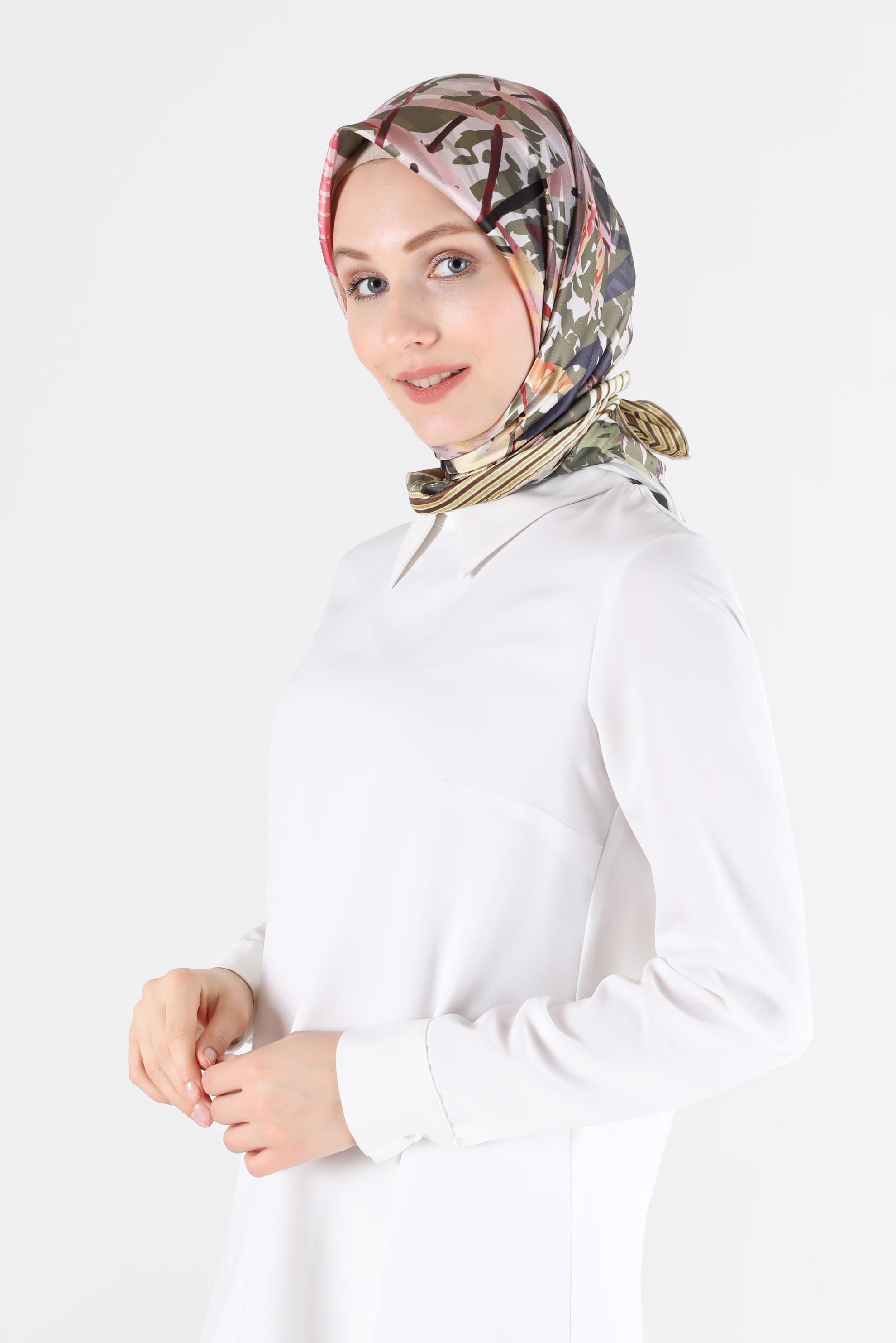 Tesettür giyim ALTIN ALVİNA DİJİTAL EŞARP 23998 