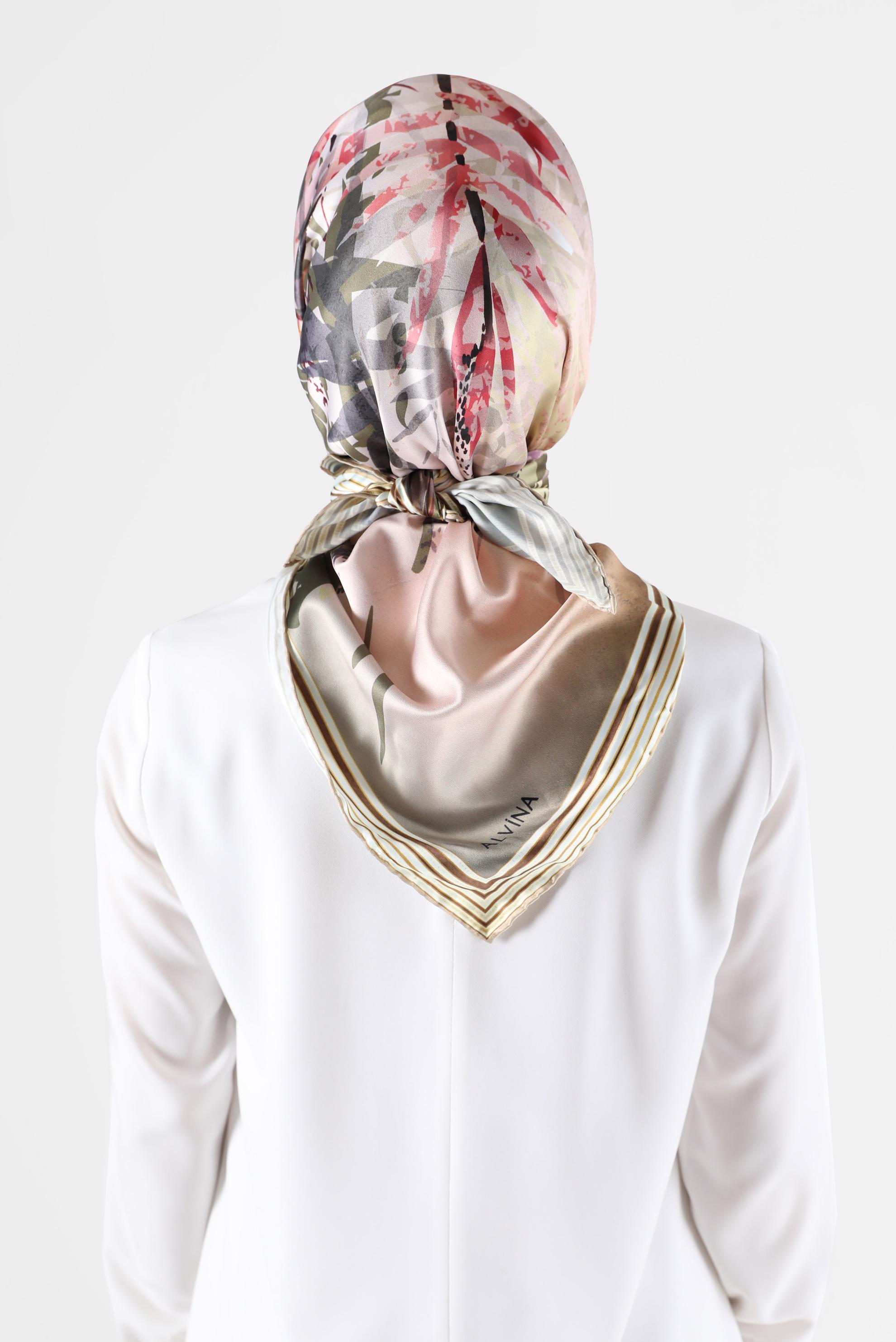 Tesettür giyim ALTIN ALVİNA DİJİTAL EŞARP 23998 