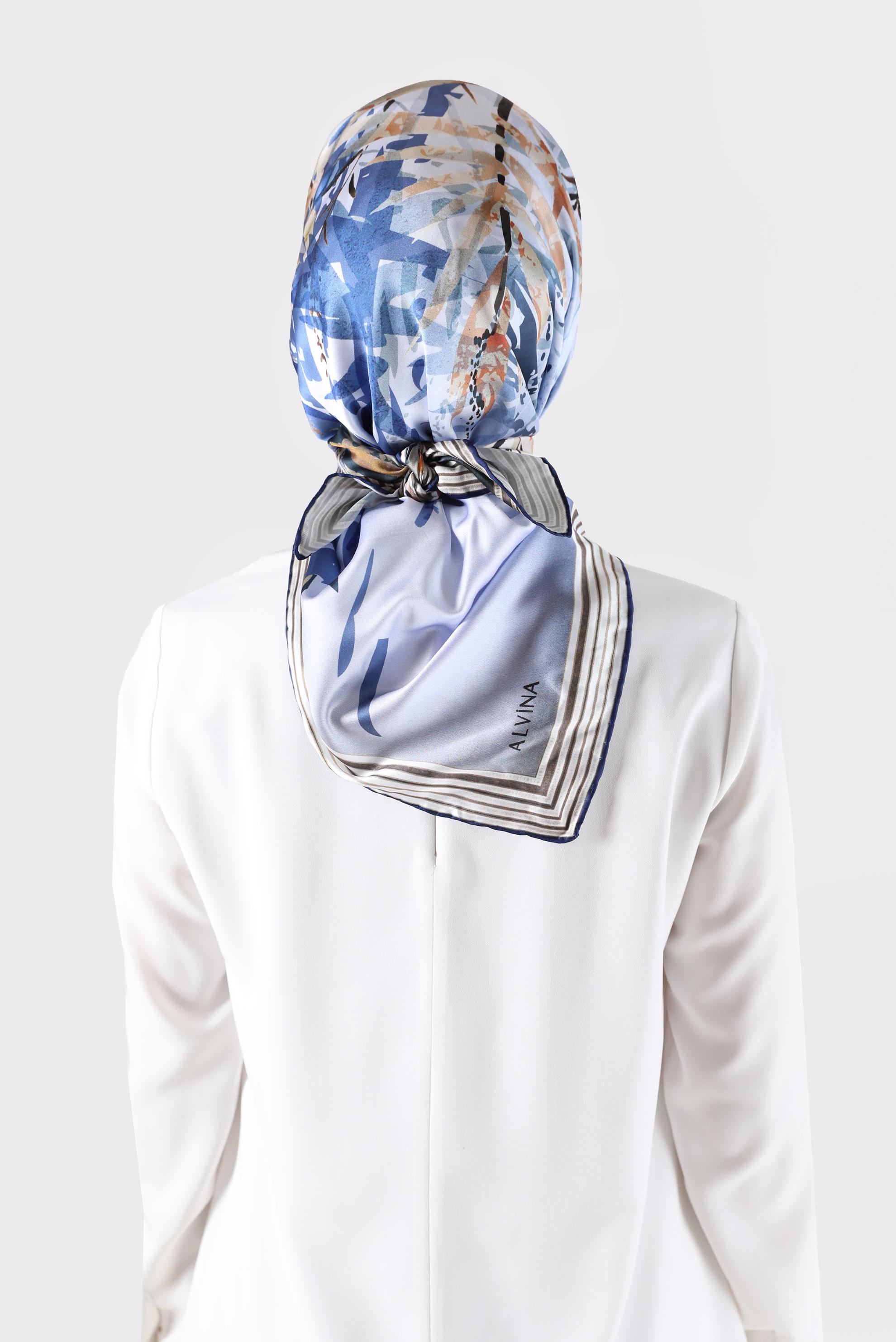 Tesettür giyim KAHVE ALVİNA DİJİTAL EŞARP 23998 