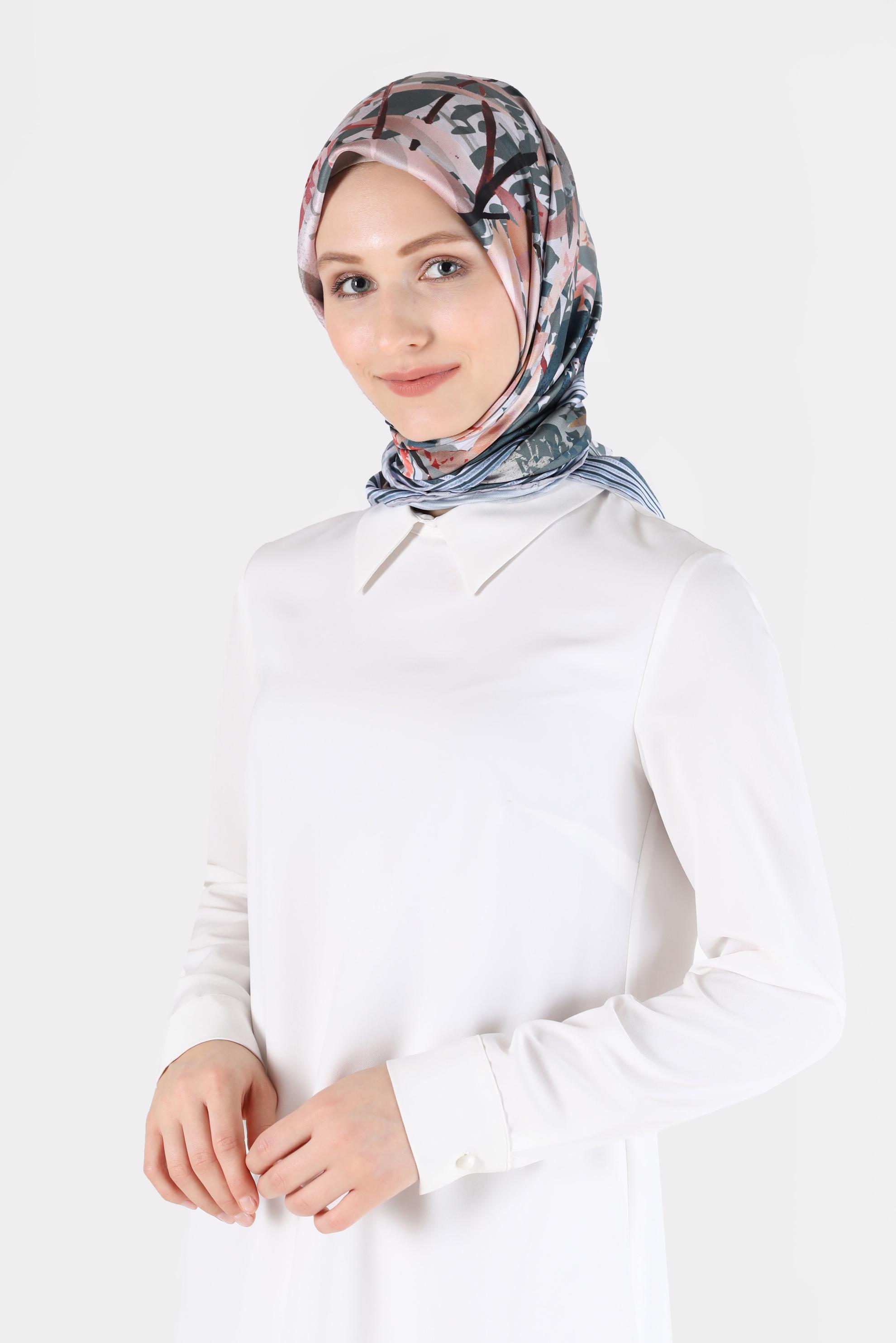 Tesettür giyim LACİVERT ALVİNA DİJİTAL EŞARP 23998 