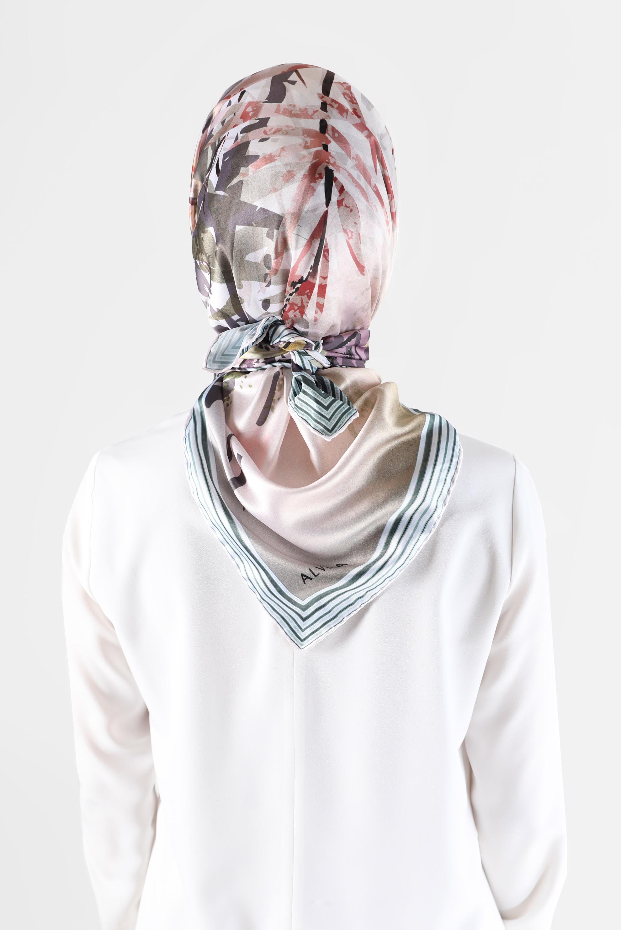 Tesettür giyim PUDRA ALVİNA DİJİTAL EŞARP 23998 