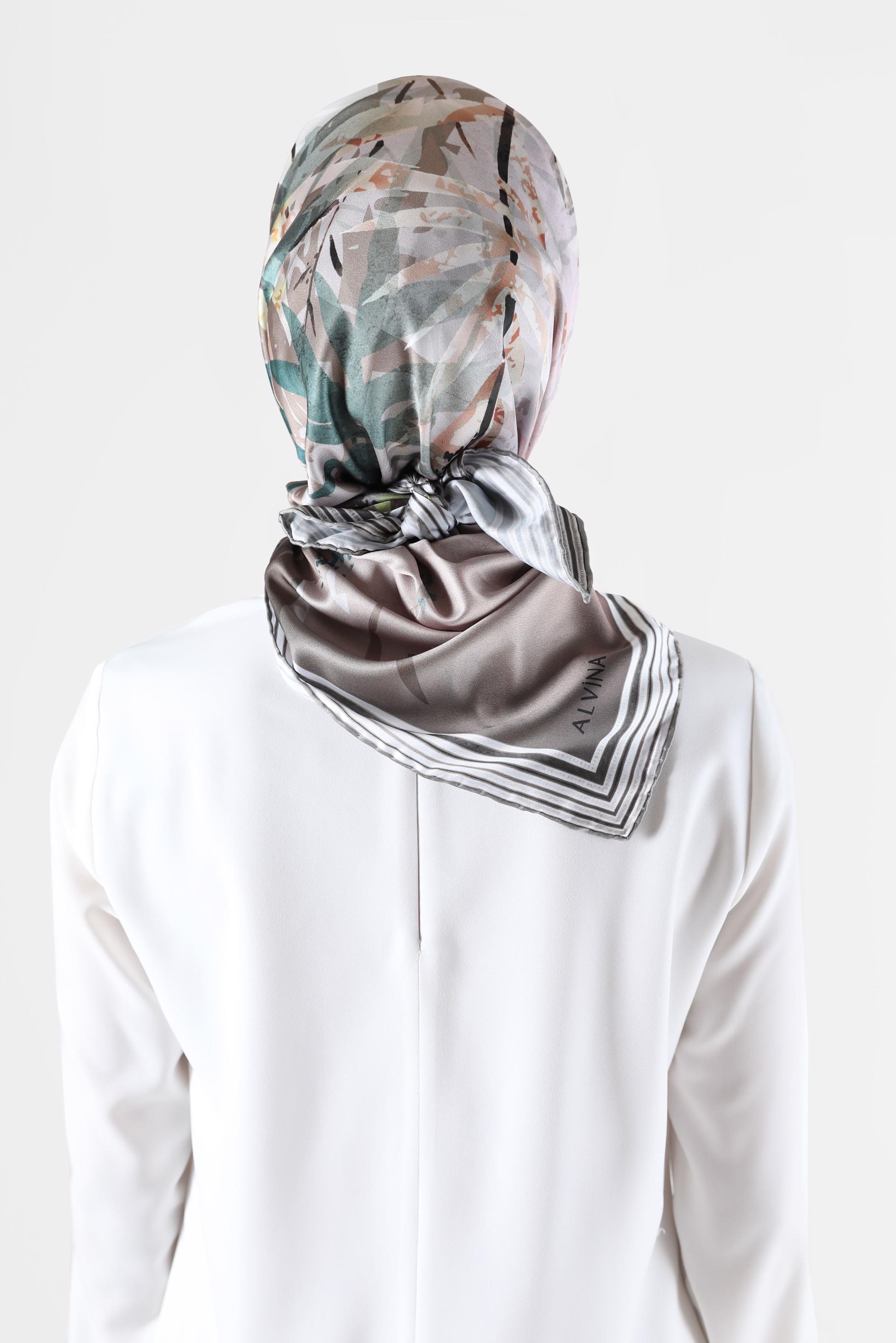 Tesettür giyim YEŞİL ALVİNA DİJİTAL EŞARP 23998 