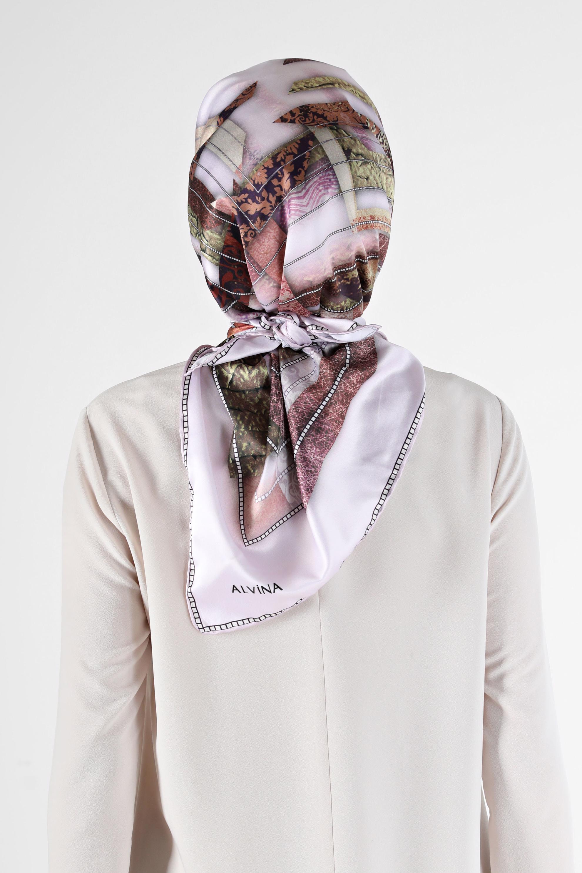 Tesettür giyim PUDRA 31469 ALVİNA DİJİTAL EŞARP