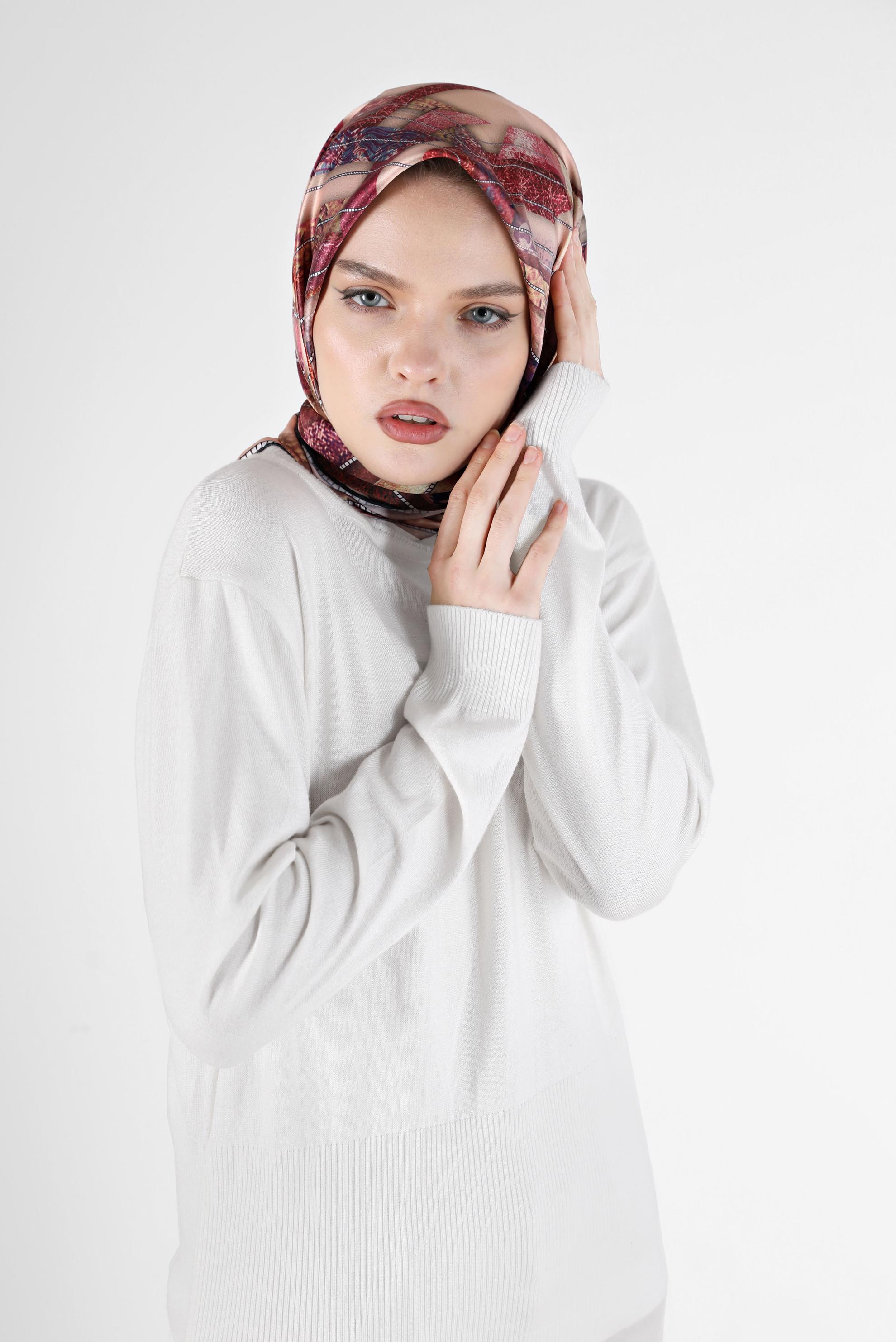 Tesettür giyim PUDRA 31469 ALVİNA DİJİTAL EŞARP