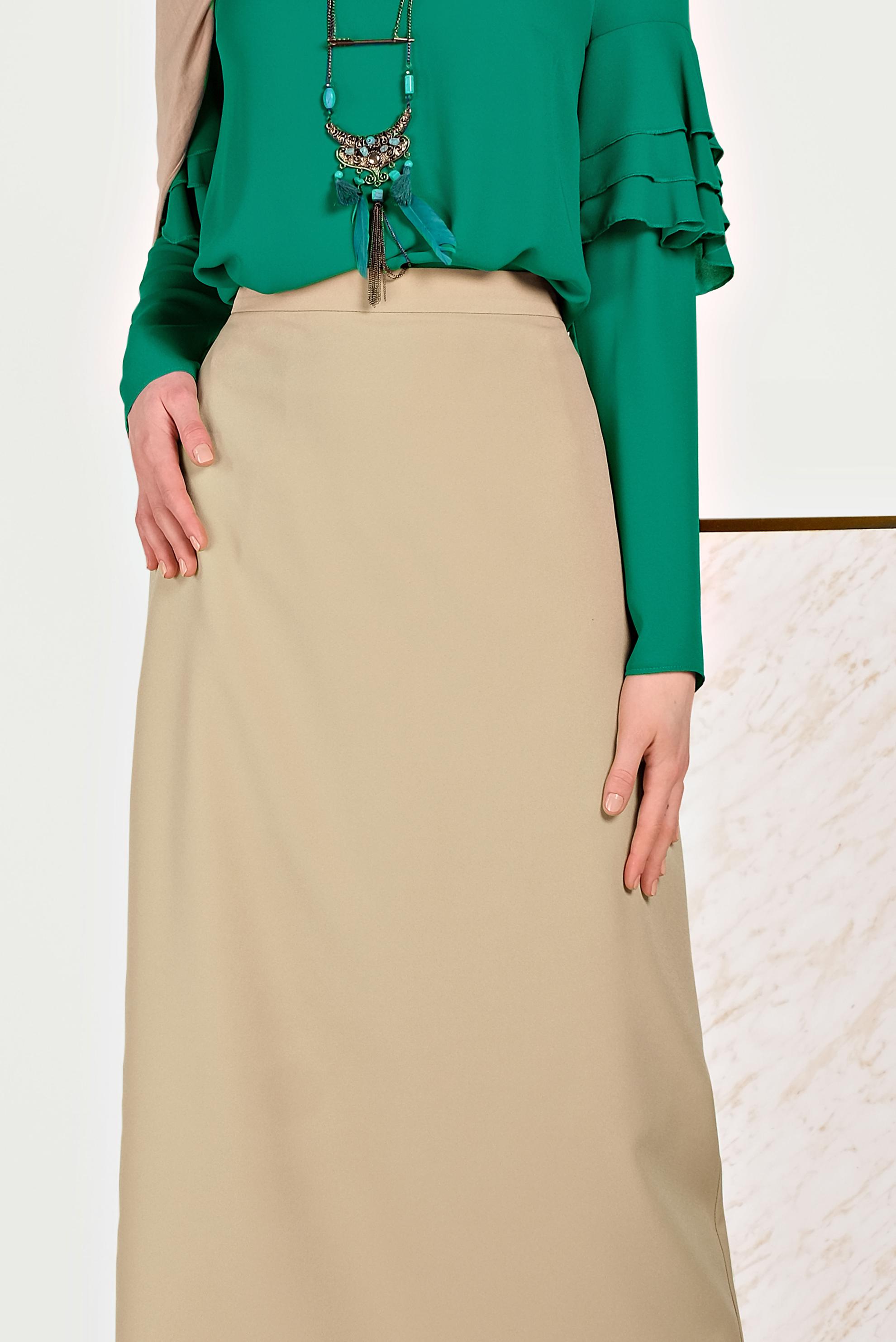 Tesettür giyim KAHVE YÜKSEK BEL ETEK 60068	