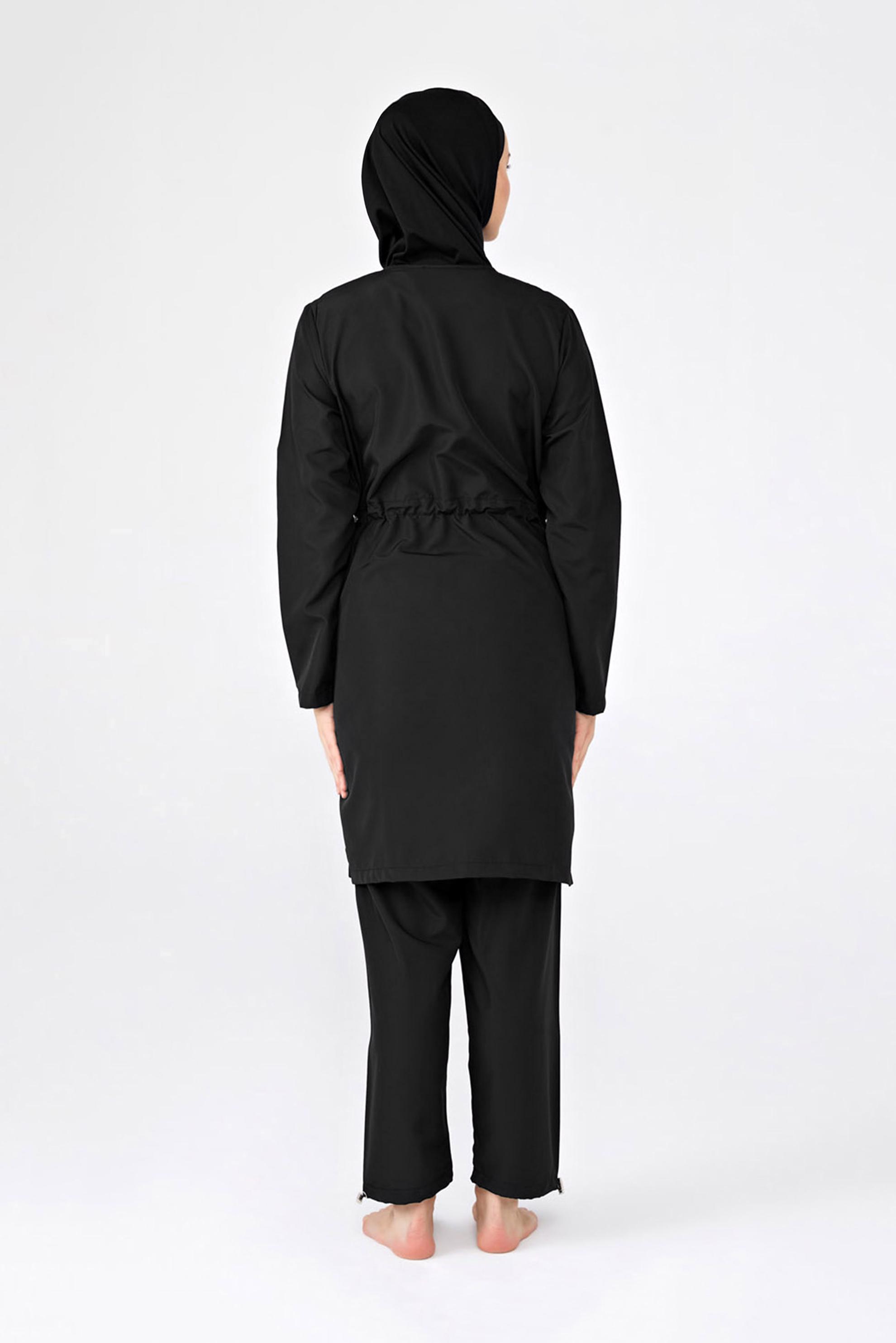 Hijab clothing BLACK EMBROIDERED HIJAB SWIMSUIT 0431 