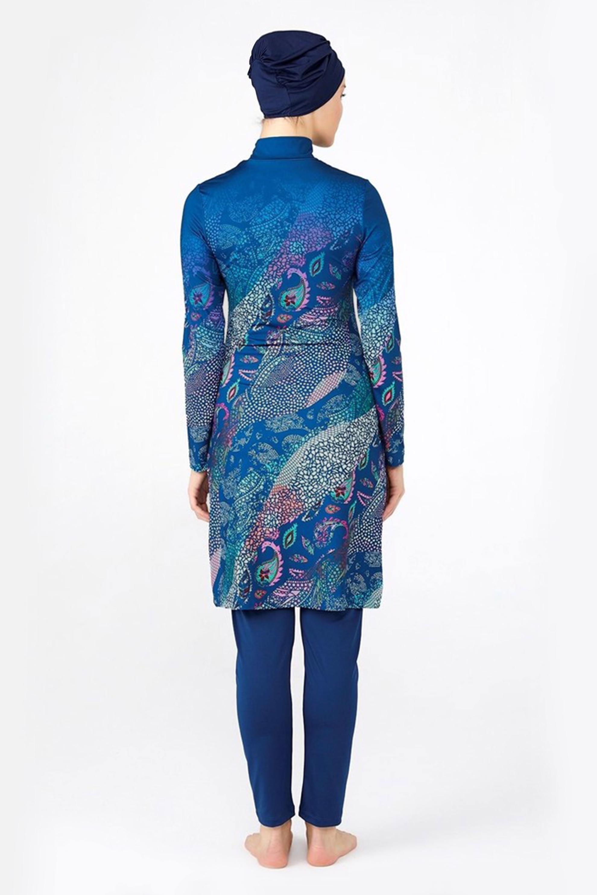 Tesettür giyim LACİVERT LİKRALI TESETTÜR MAYO 0483 