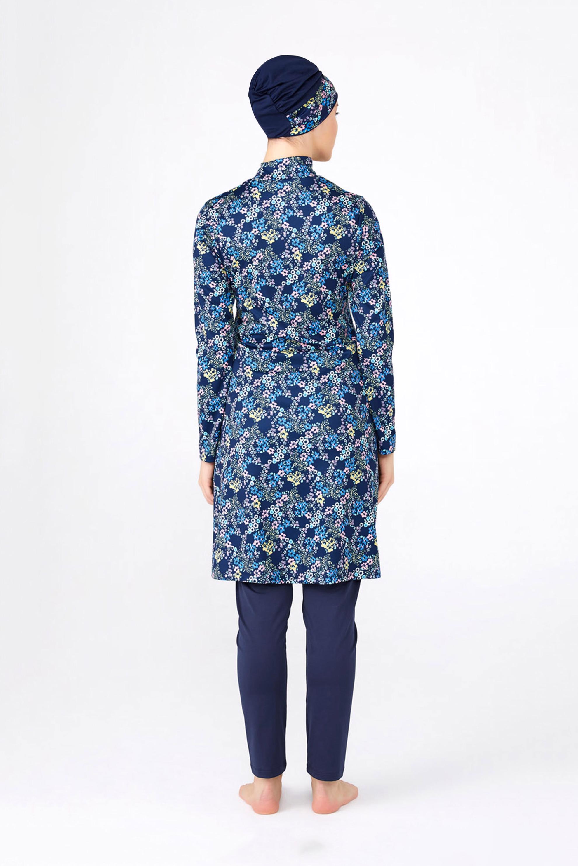 Vêtements hijab BLEU MARINE MAILLOT DE BAIN HIJAB MIX MOTIFS 0810 