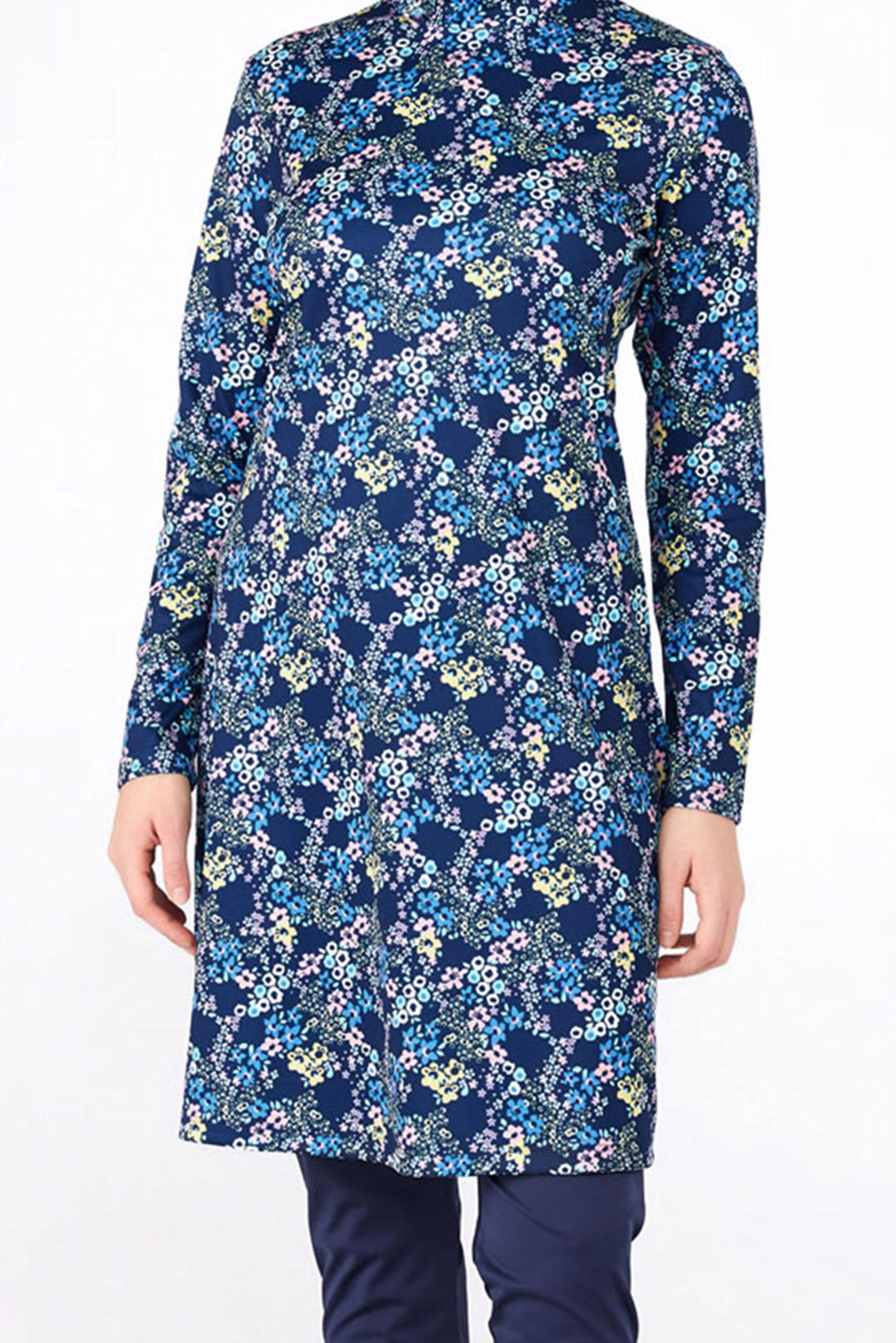 Vêtements hijab BLEU MARINE MAILLOT DE BAIN HIJAB MIX MOTIFS 0810 