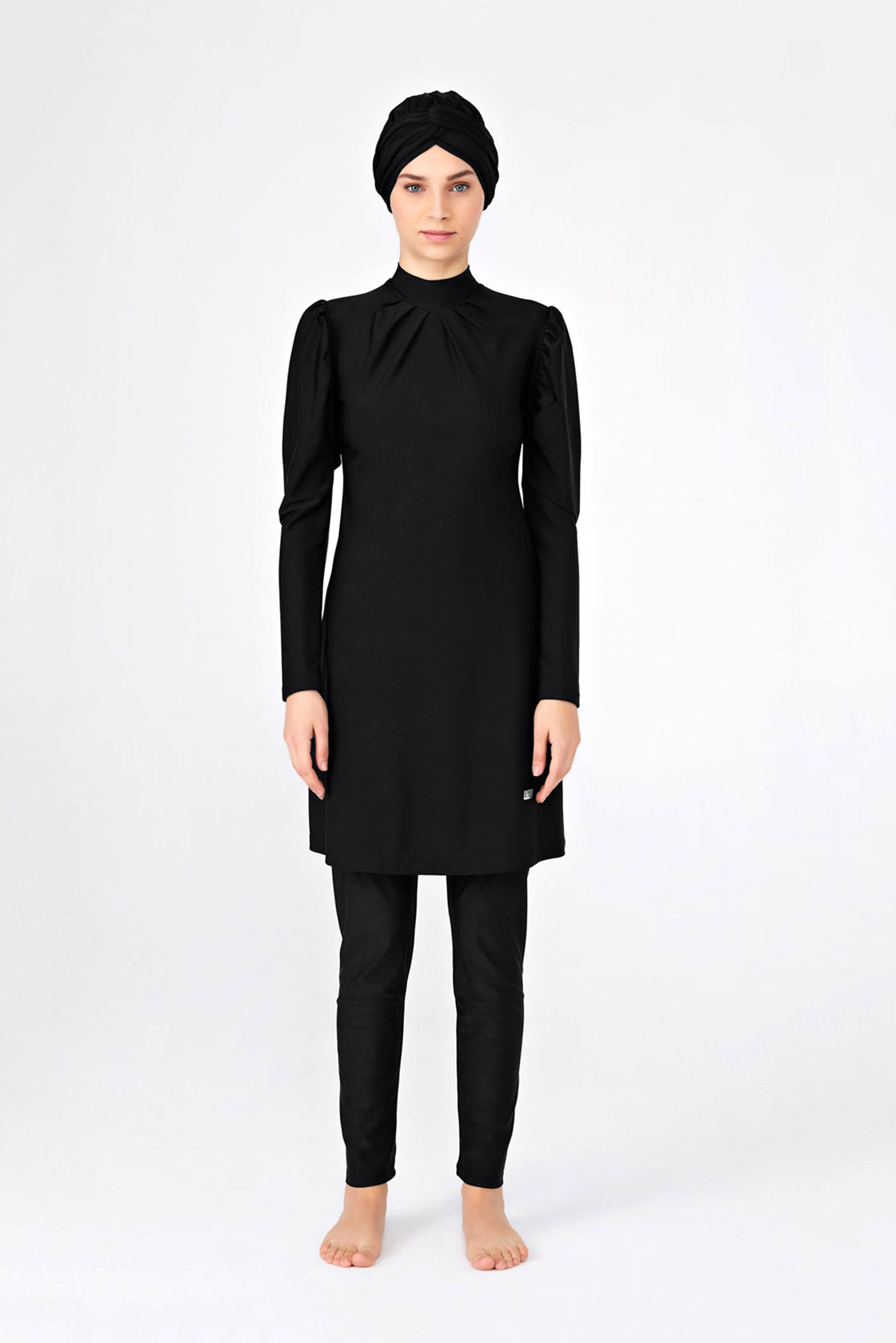 Tesettür giyim SİYAH  LİKRALI TESETTÜR MAYO 4252 