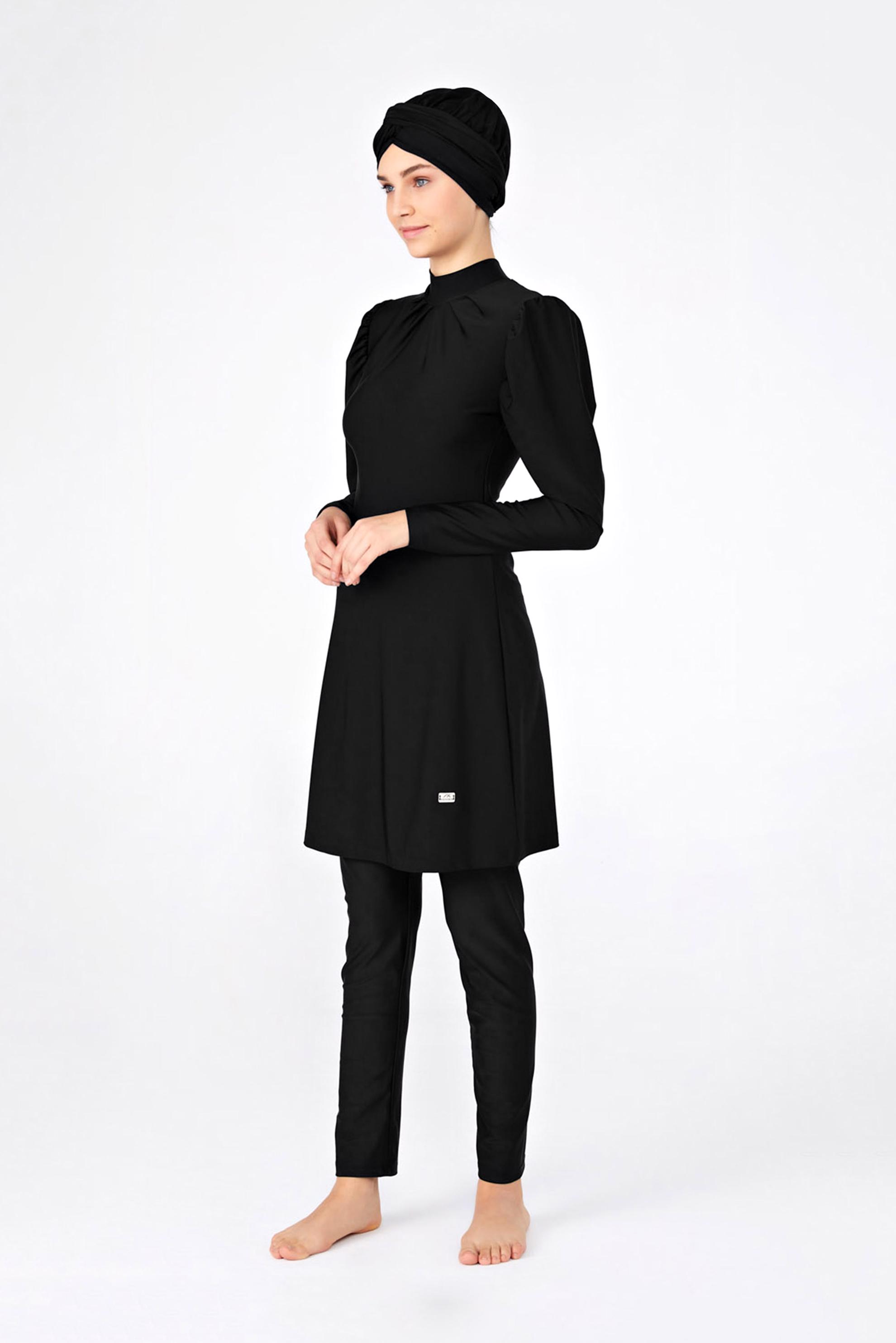 Tesettür giyim SİYAH  LİKRALI TESETTÜR MAYO 4252 