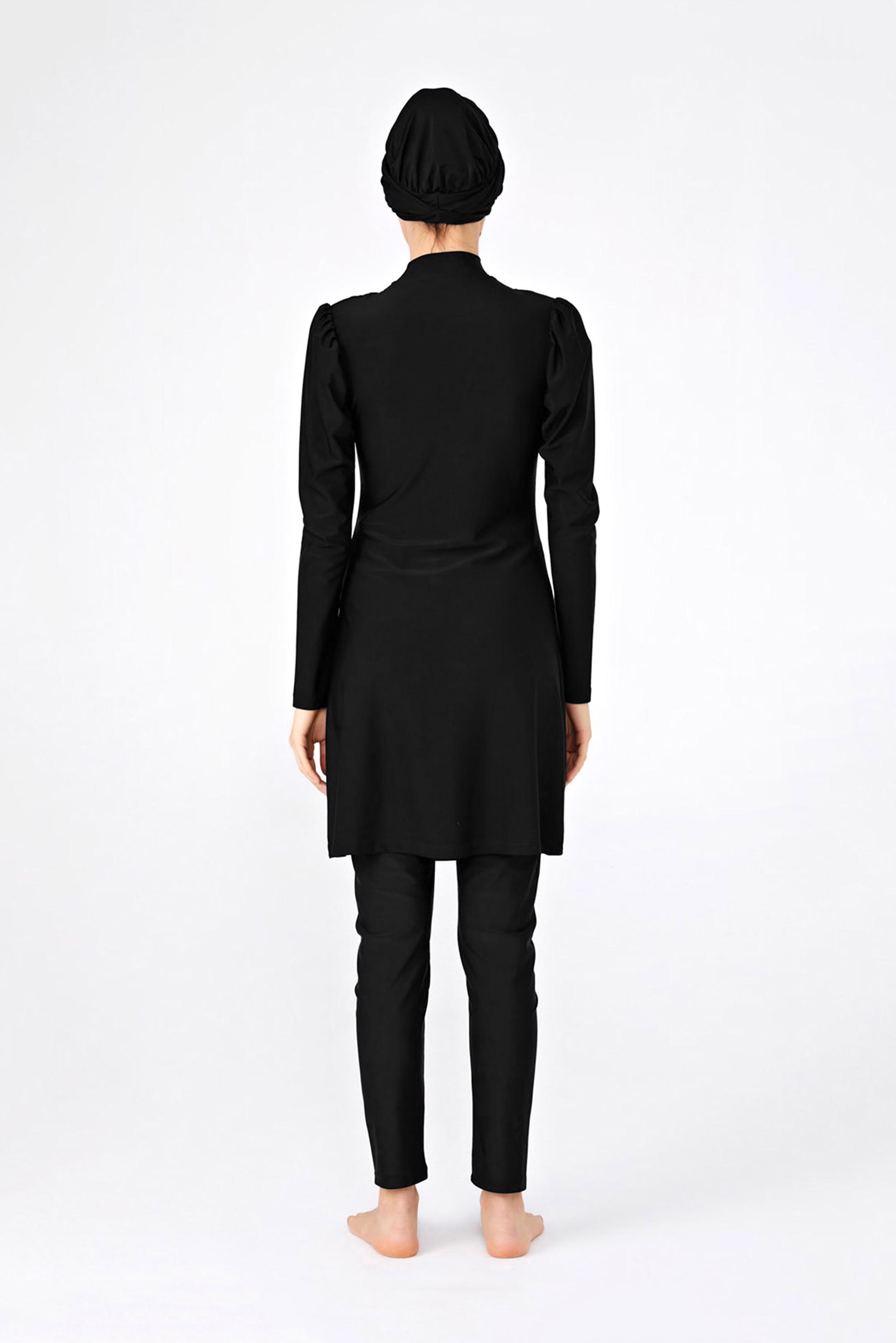 Tesettür giyim SİYAH  LİKRALI TESETTÜR MAYO 4252 