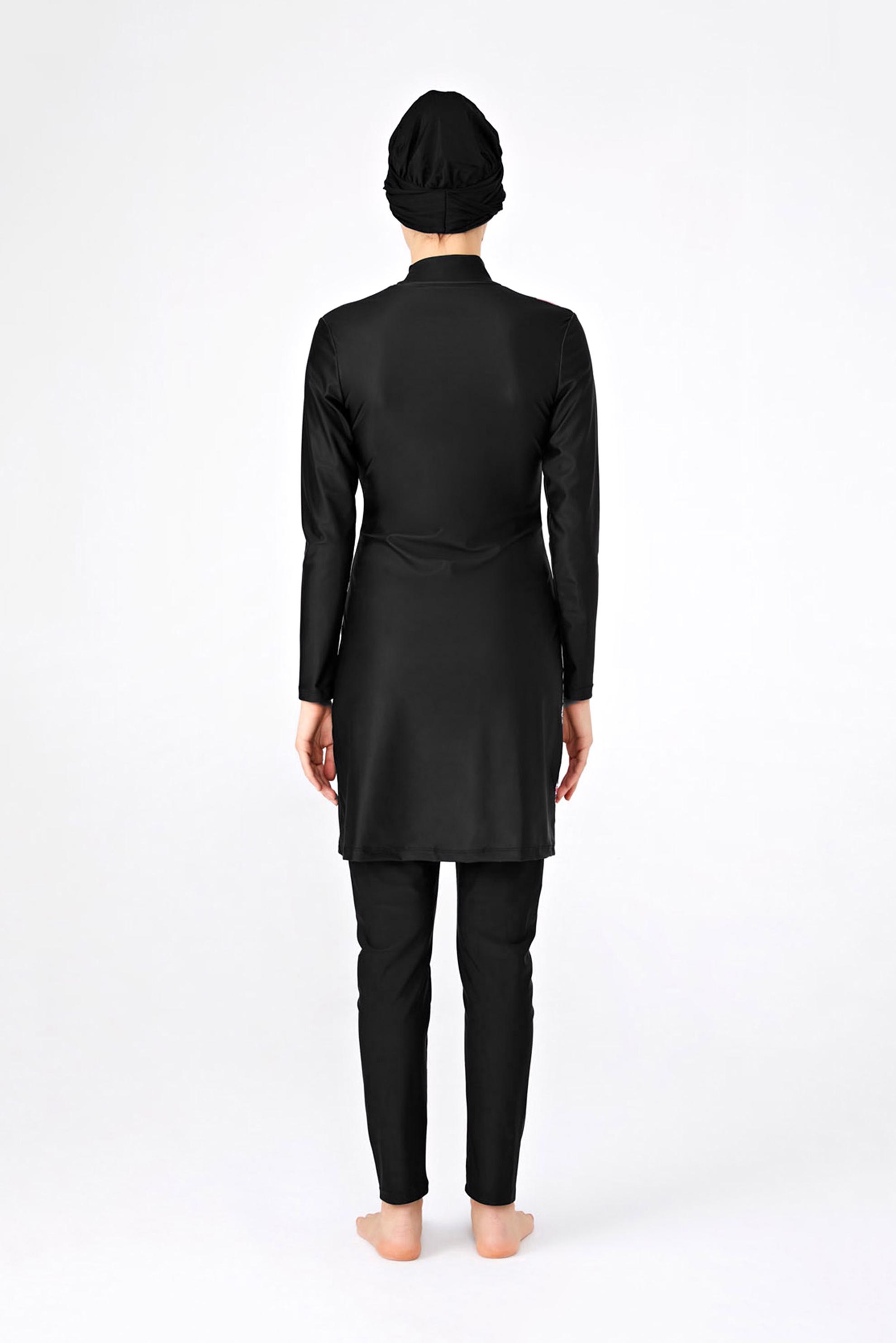 Tesettür giyim SİYAH MİX DESENLİ TESETTÜR MAYO  4272 