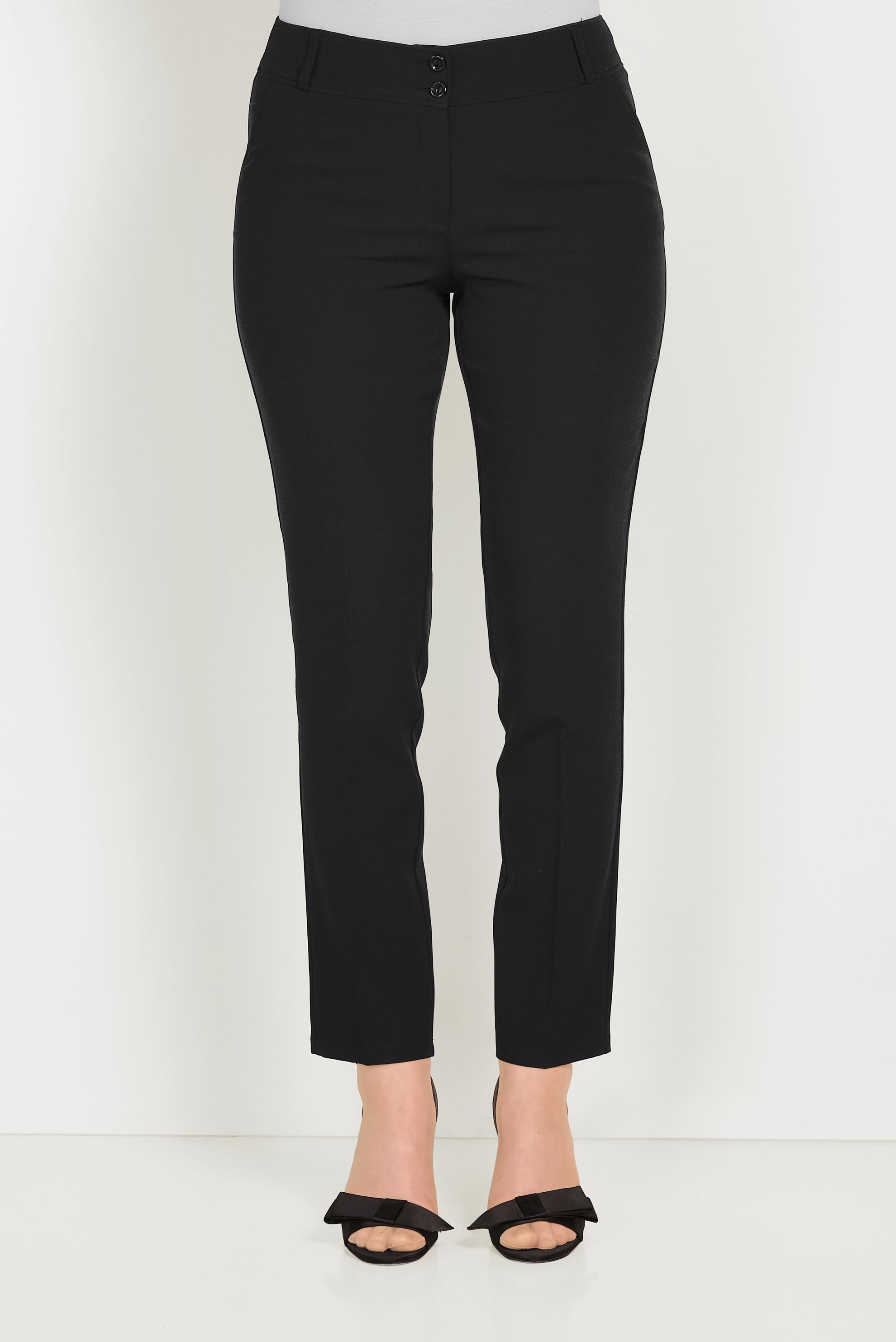 Tesettür giyim SİYAH DÜĞMELİ KUMAŞ PANTOLON 70051	