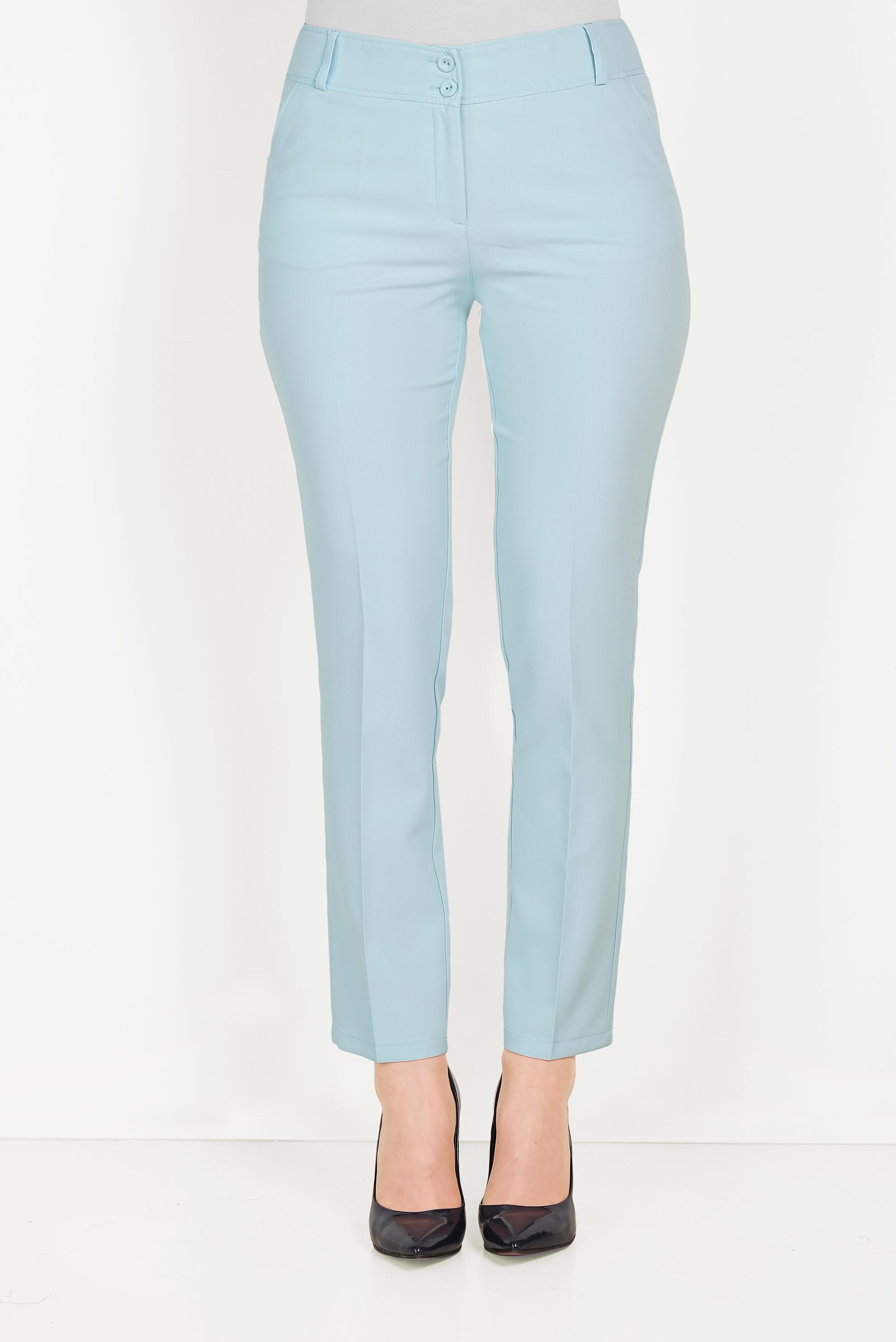 Tesettür giyim MAVİ DÜĞMELİ KUMAŞ PANTOLON 70051	