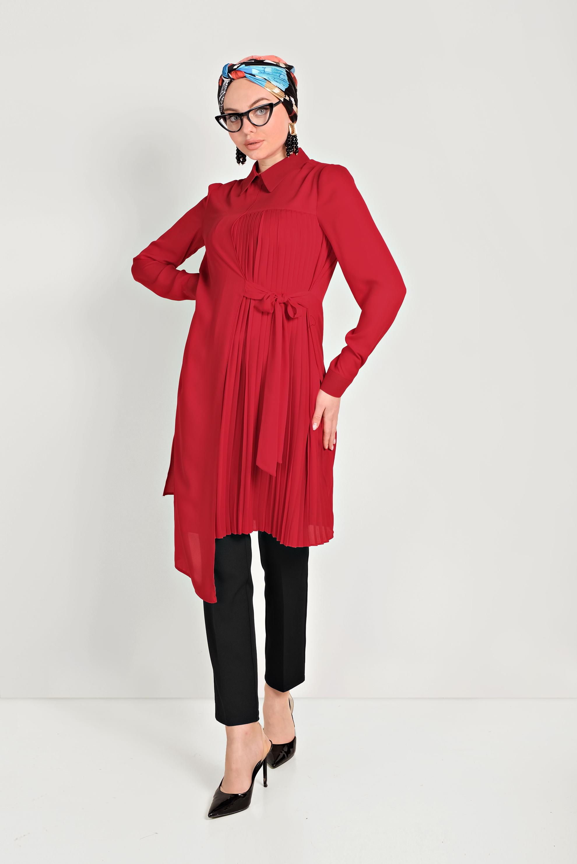 Tesettür giyim SİYAH DAR PAÇA KUMAŞ PANTOLON 70052