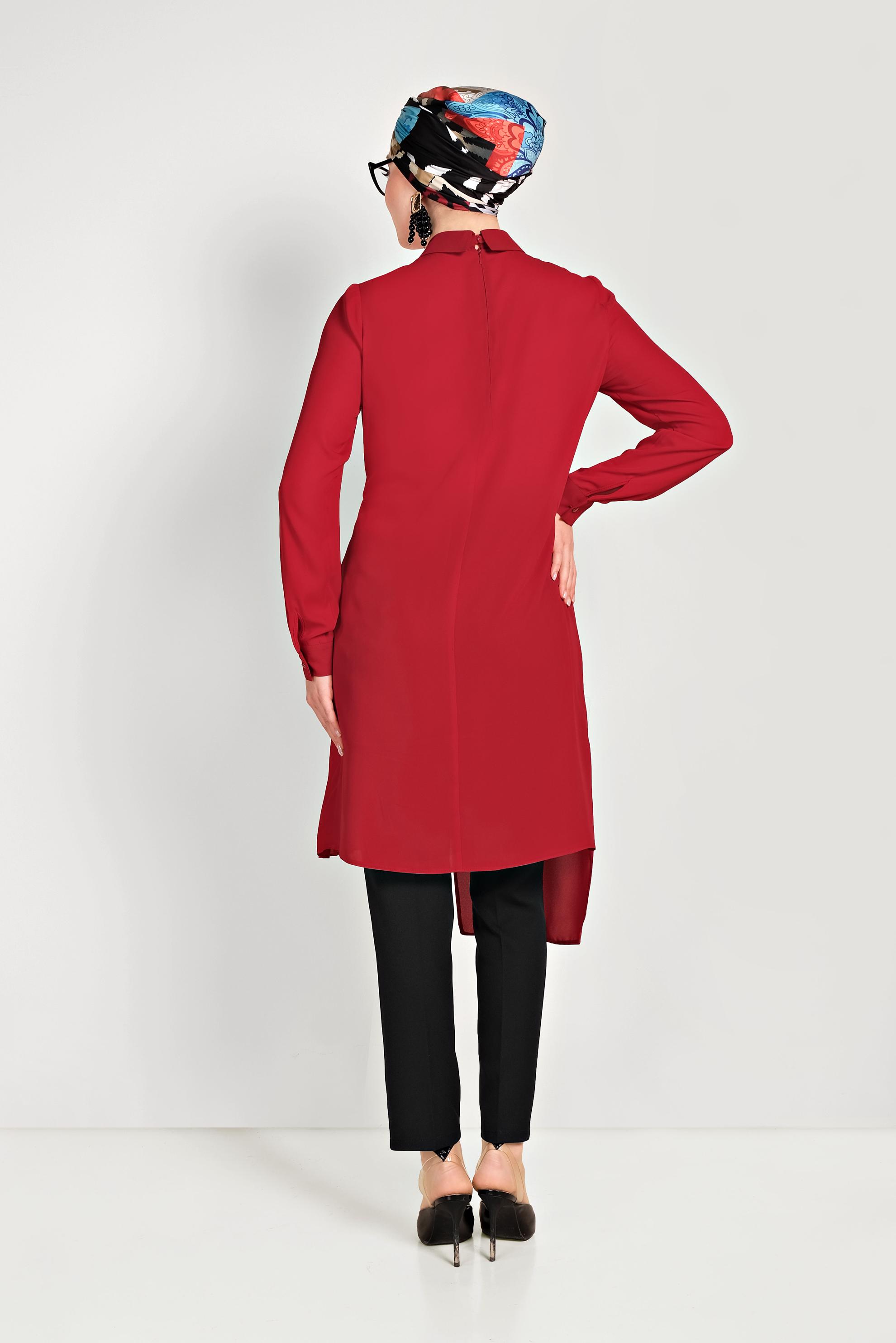 Tesettür giyim SİYAH DAR PAÇA KUMAŞ PANTOLON 70052