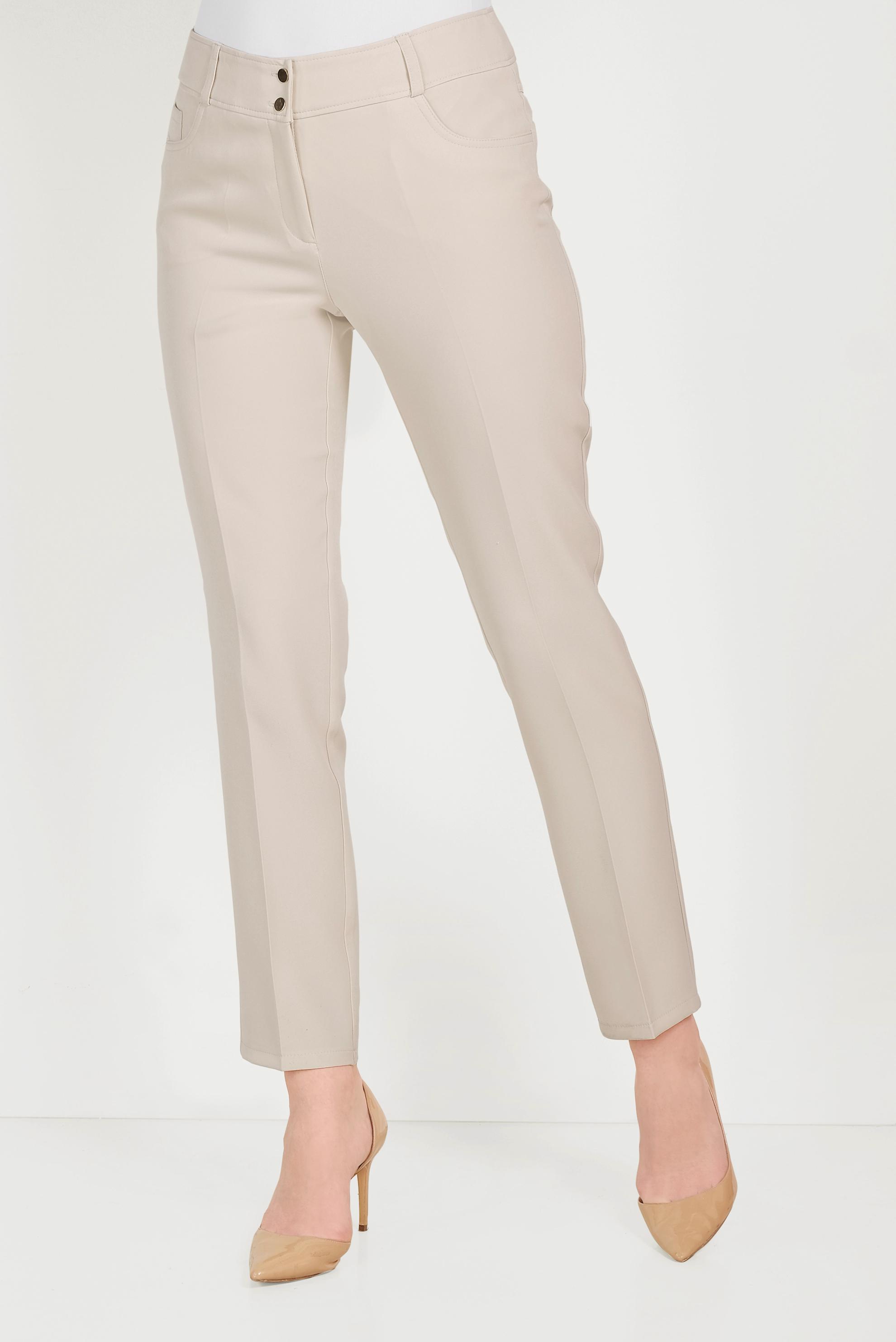 Tesettür giyim BEJ DAR PAÇA KUMAŞ PANTOLON 70052