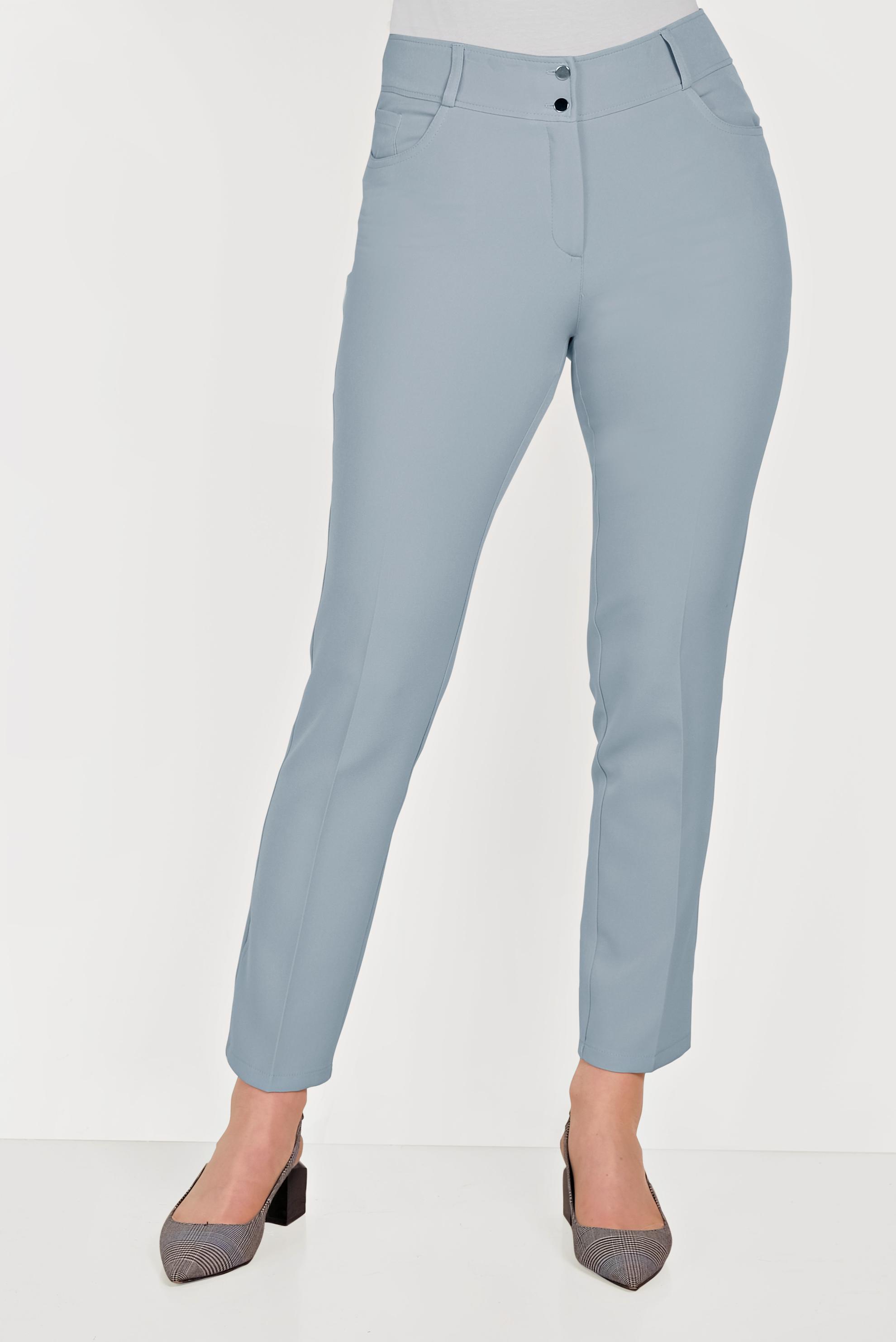 Tesettür giyim GRİ DAR PAÇA KUMAŞ PANTOLON 70052