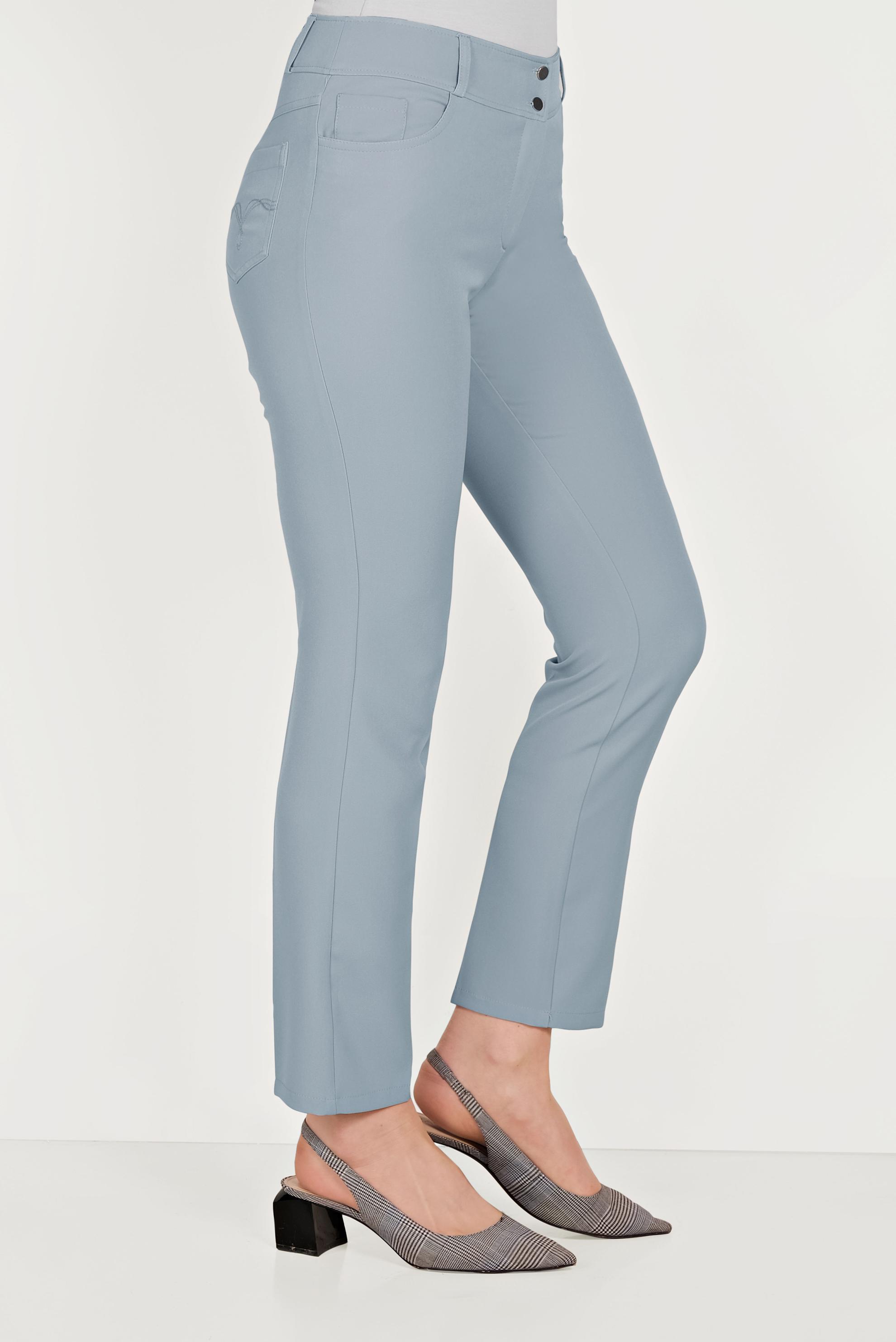 Tesettür giyim GRİ DAR PAÇA KUMAŞ PANTOLON 70052