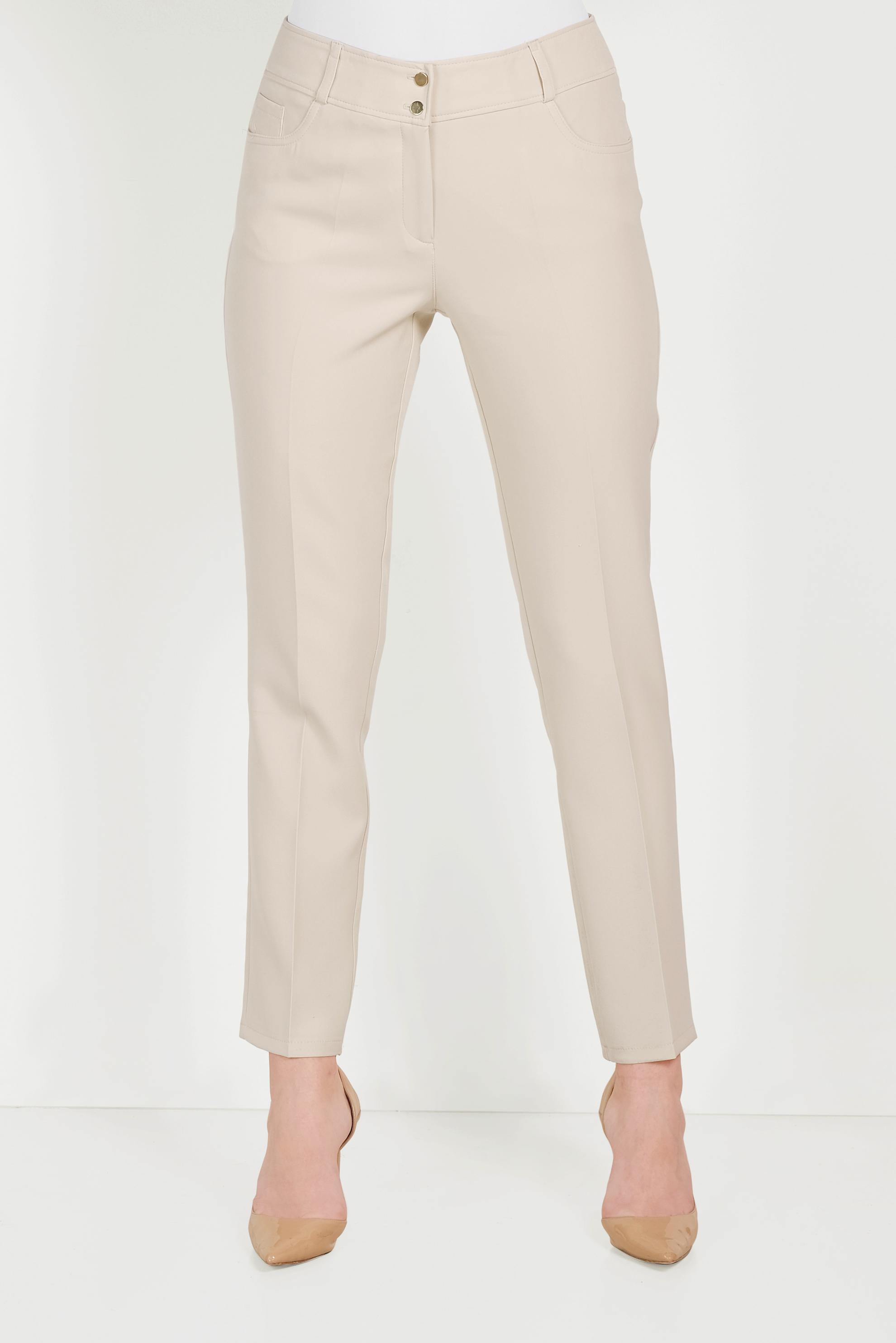 Tesettür giyim BEJ DAR PAÇA KUMAŞ PANTOLON 70052